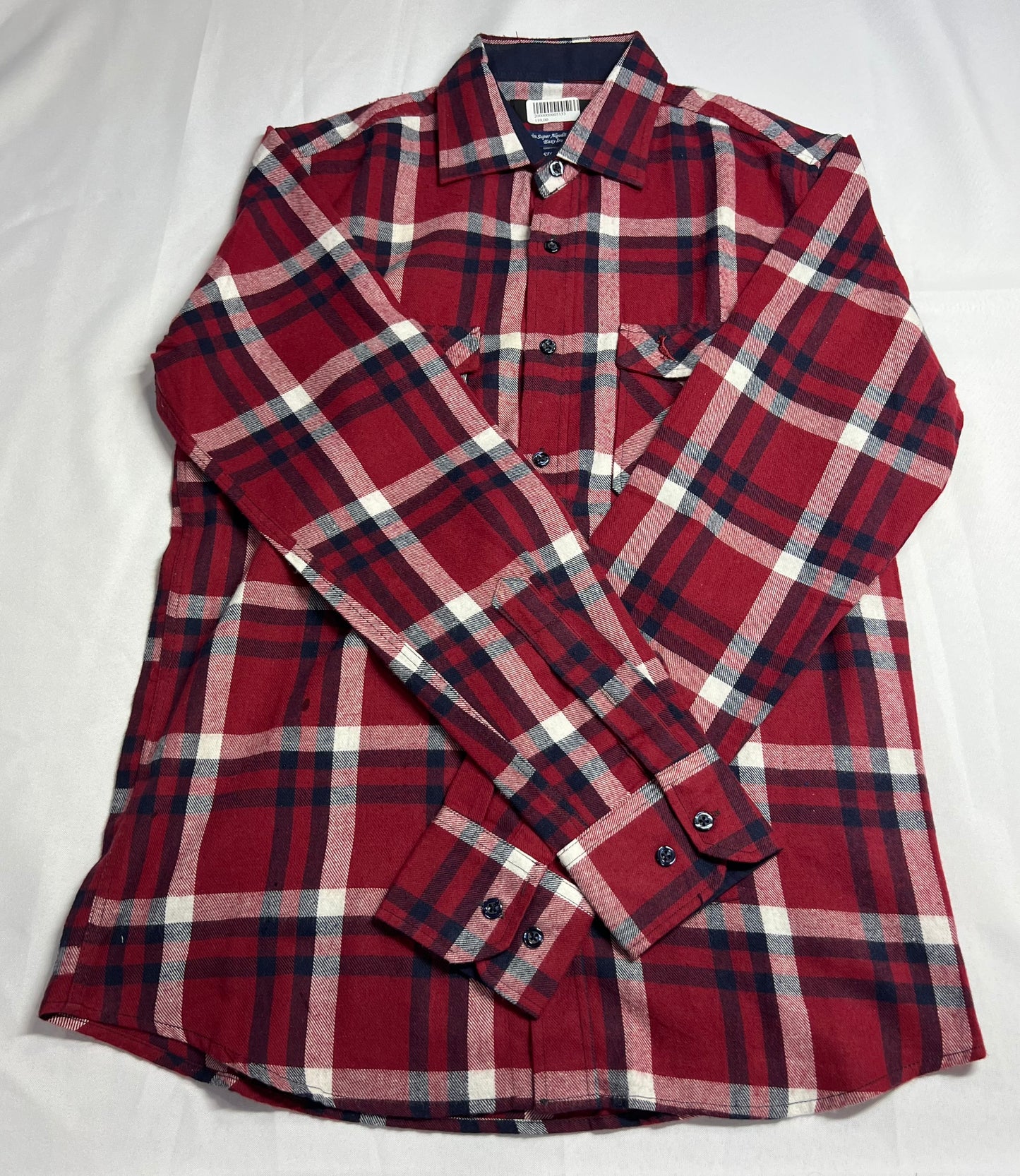 CAMISA SOCIAL QUADRICULADA RSV VERMELHA