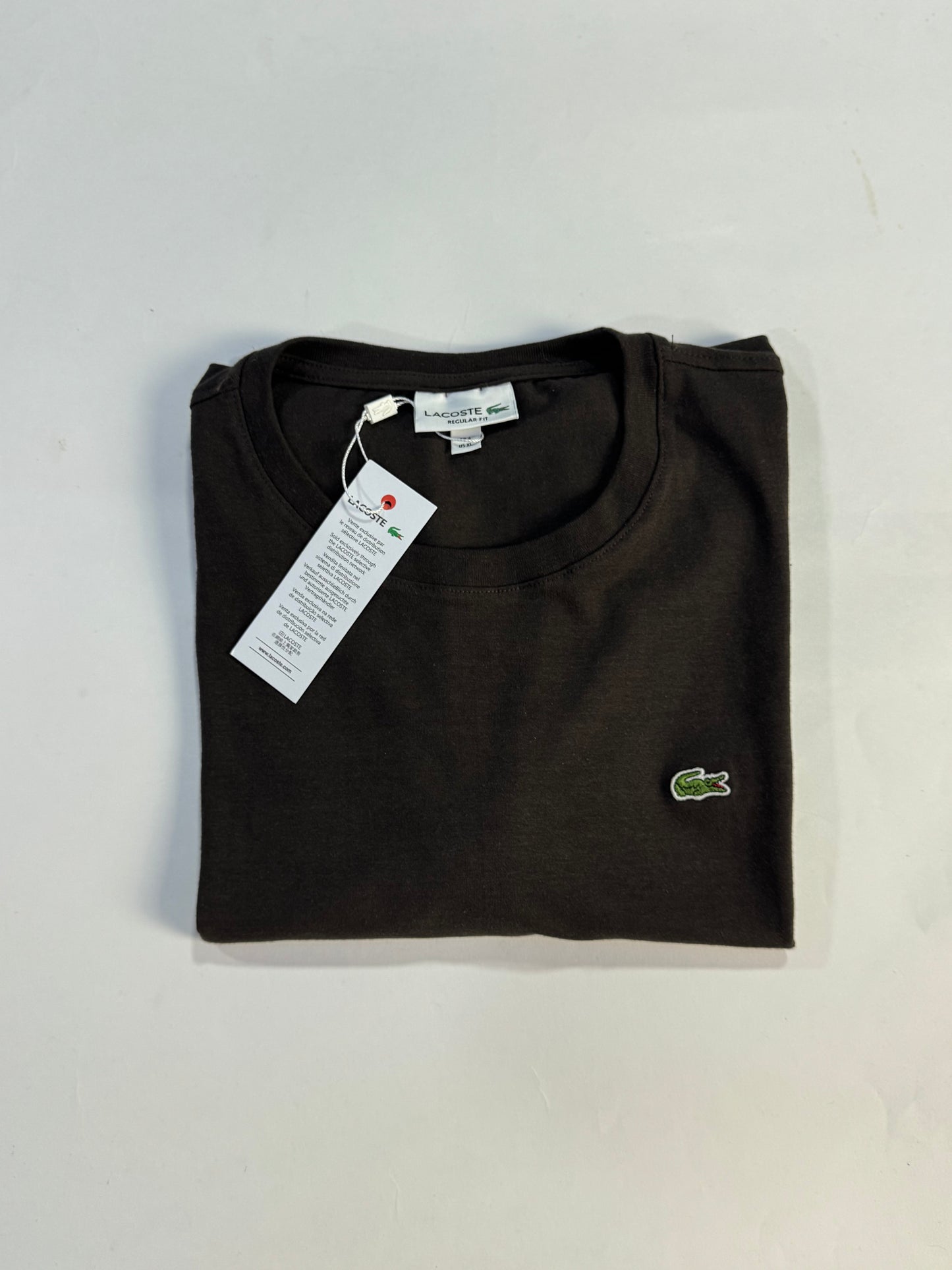 T-Shirt Lacoste | Tee Genuine Cotton Tanguis Pima - Café Clássica