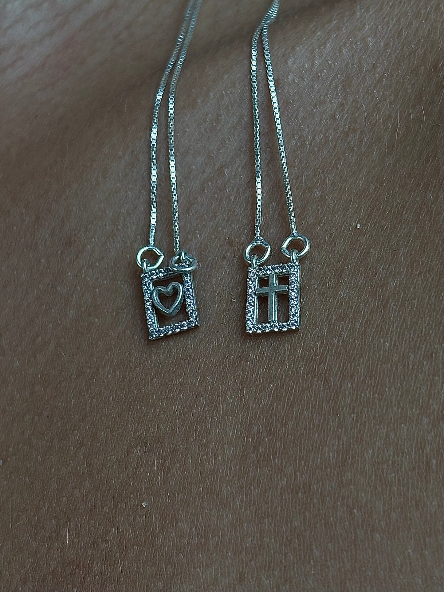 Escapulário De Prata Fé 70CM