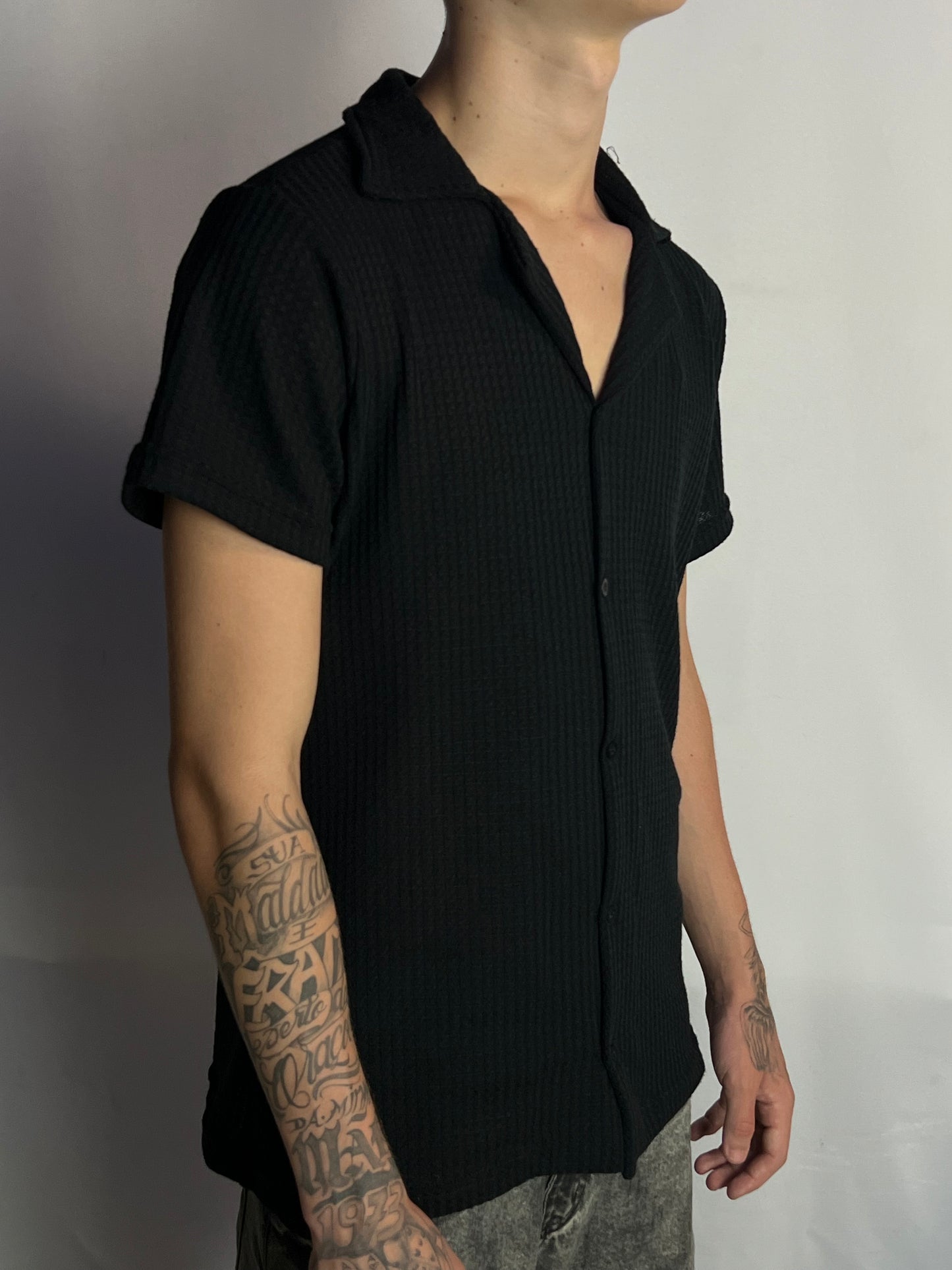 Camisa Outhem | Casual Tricot - Black