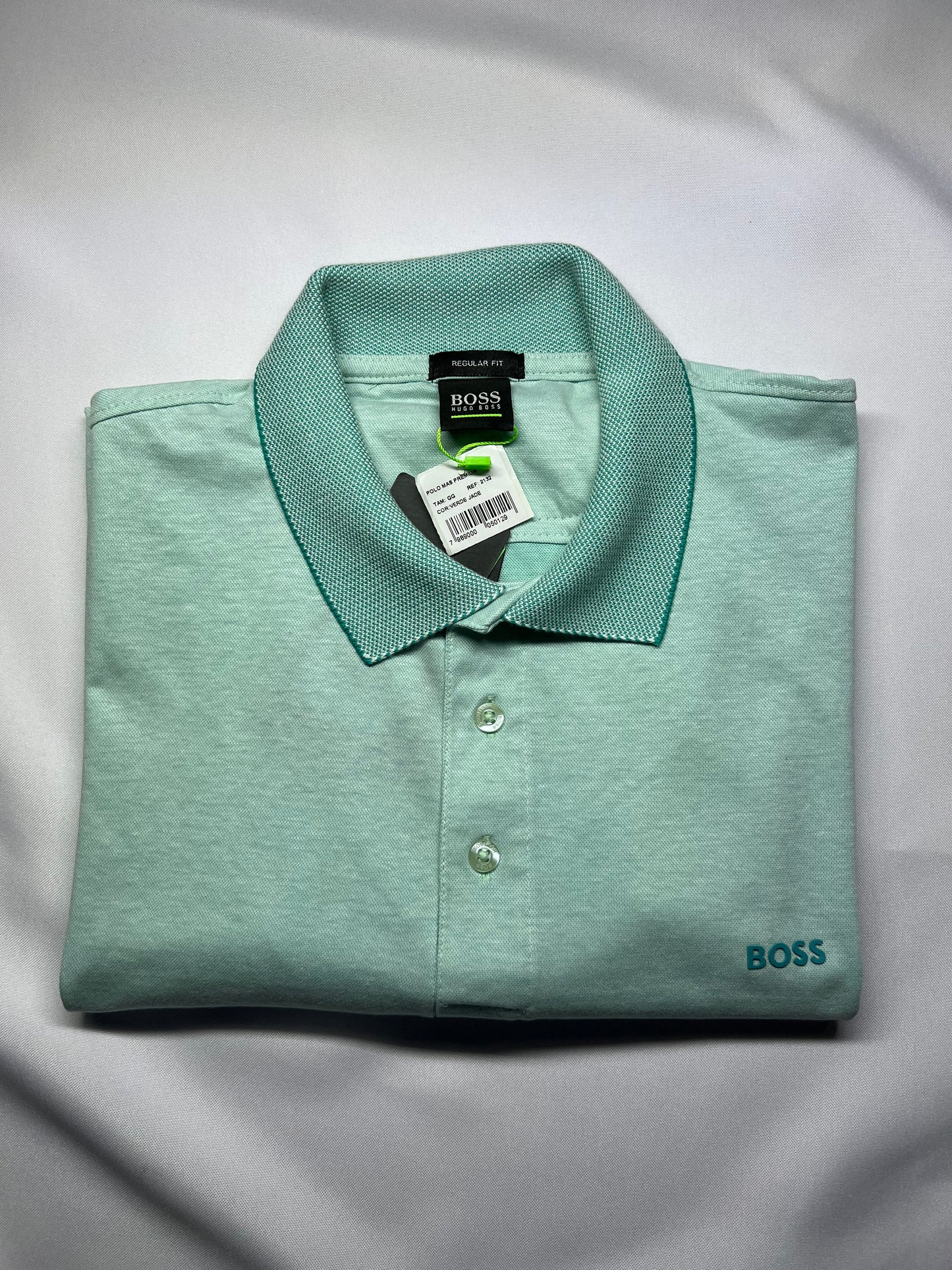 CAMISA GOLA POLO BOSS AZUL CELESTE