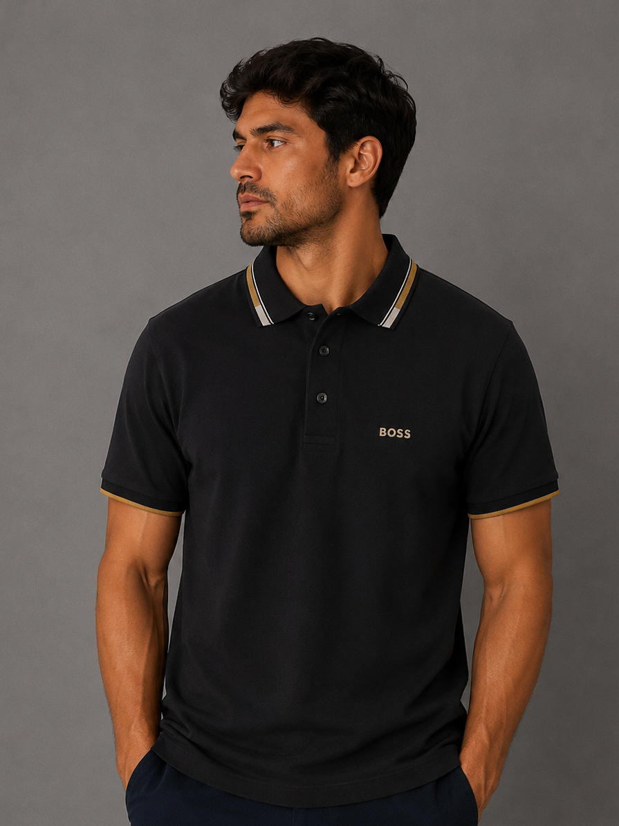 Camisa Polo Boss Preta