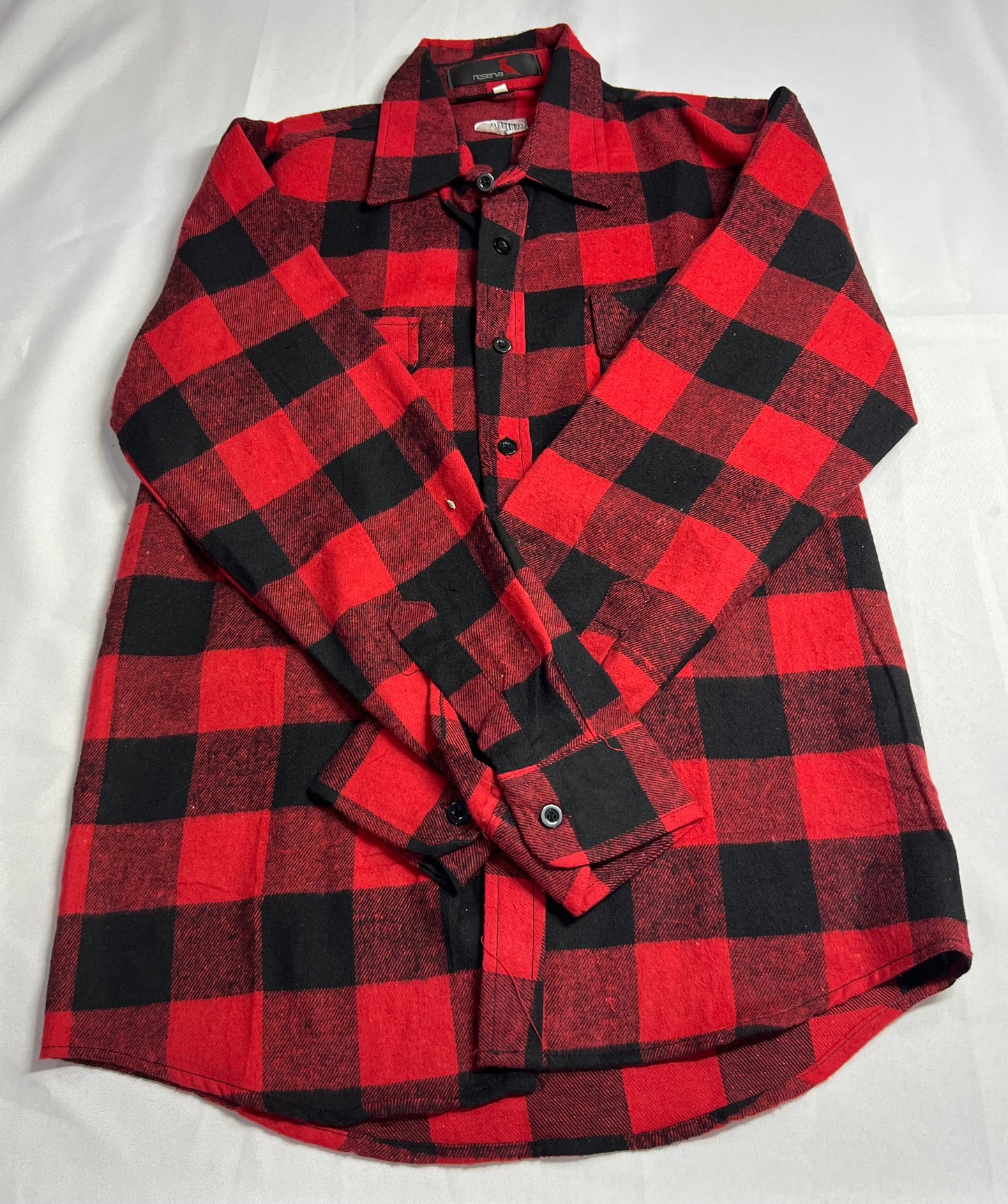 CAMISA SOCIAL QUADRICULADA RSV VERMELHA & PRETO