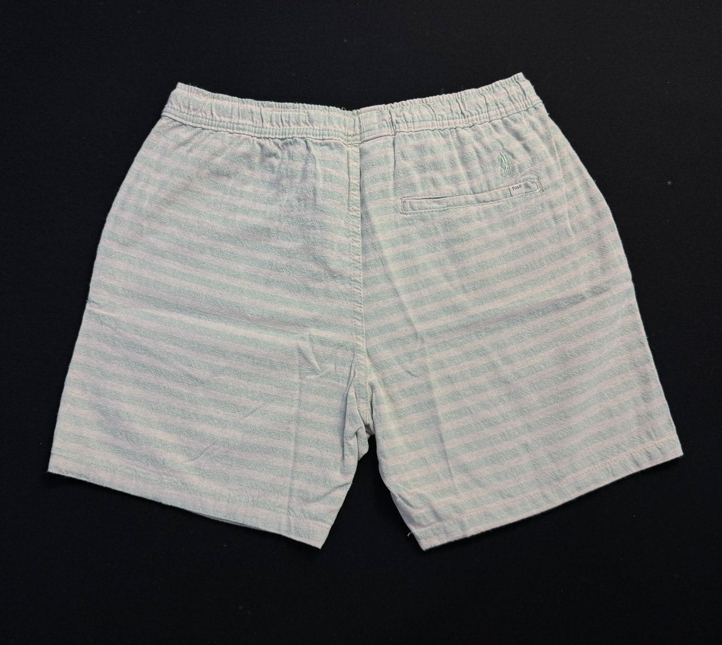Short Casual Ralph Lauren | Linho Vibes - Listrado com verde
