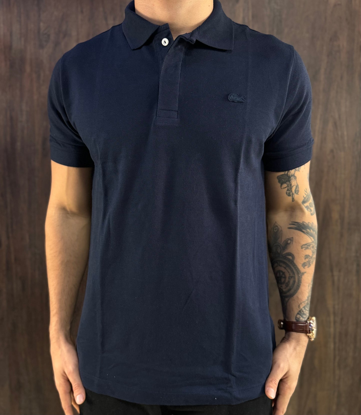 Gola Polo Lacoste | Hidden Placket - Night Edition Monocromático