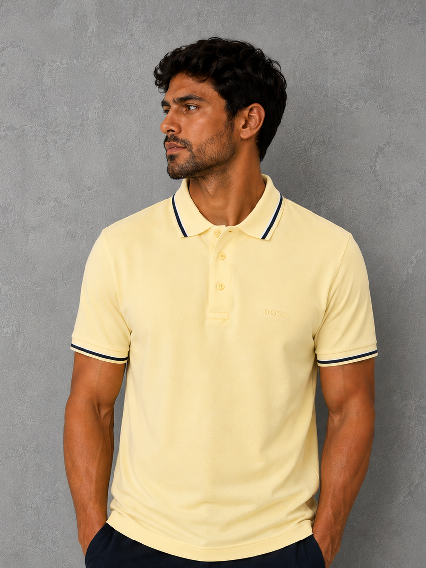Camisa Polo Boss Amarela
