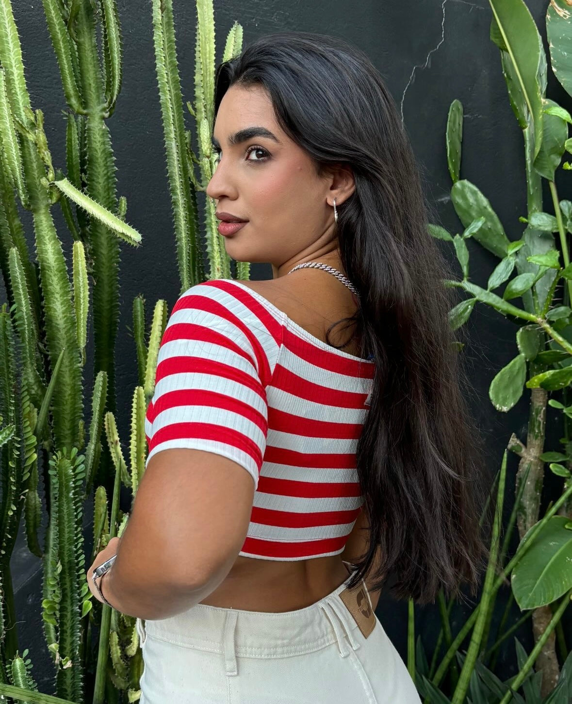 BLUSA LISTRADA COLCCI - VERMELHA E BRANCA