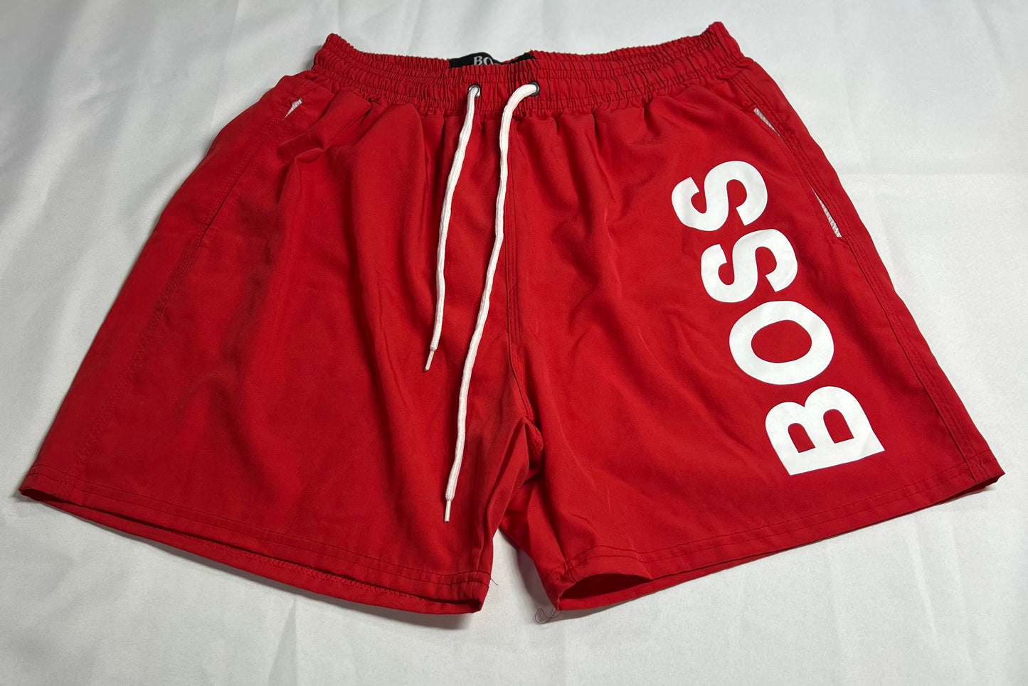 BEACH SHORT HUGO BOSS - LOGO VERMELHO