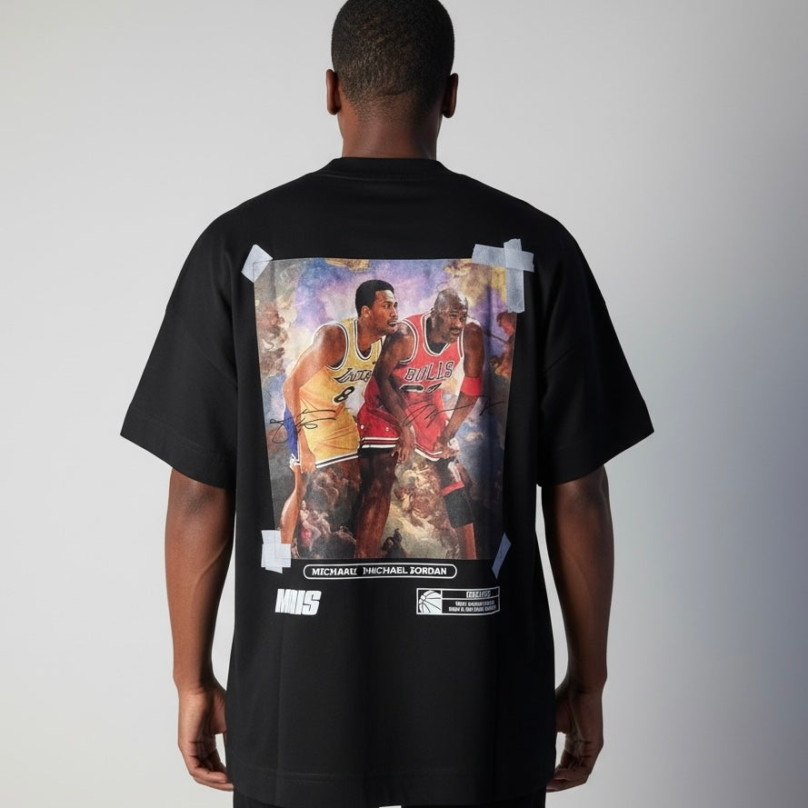 Camiseta Oversized | +71 Michael Jordan | Preta