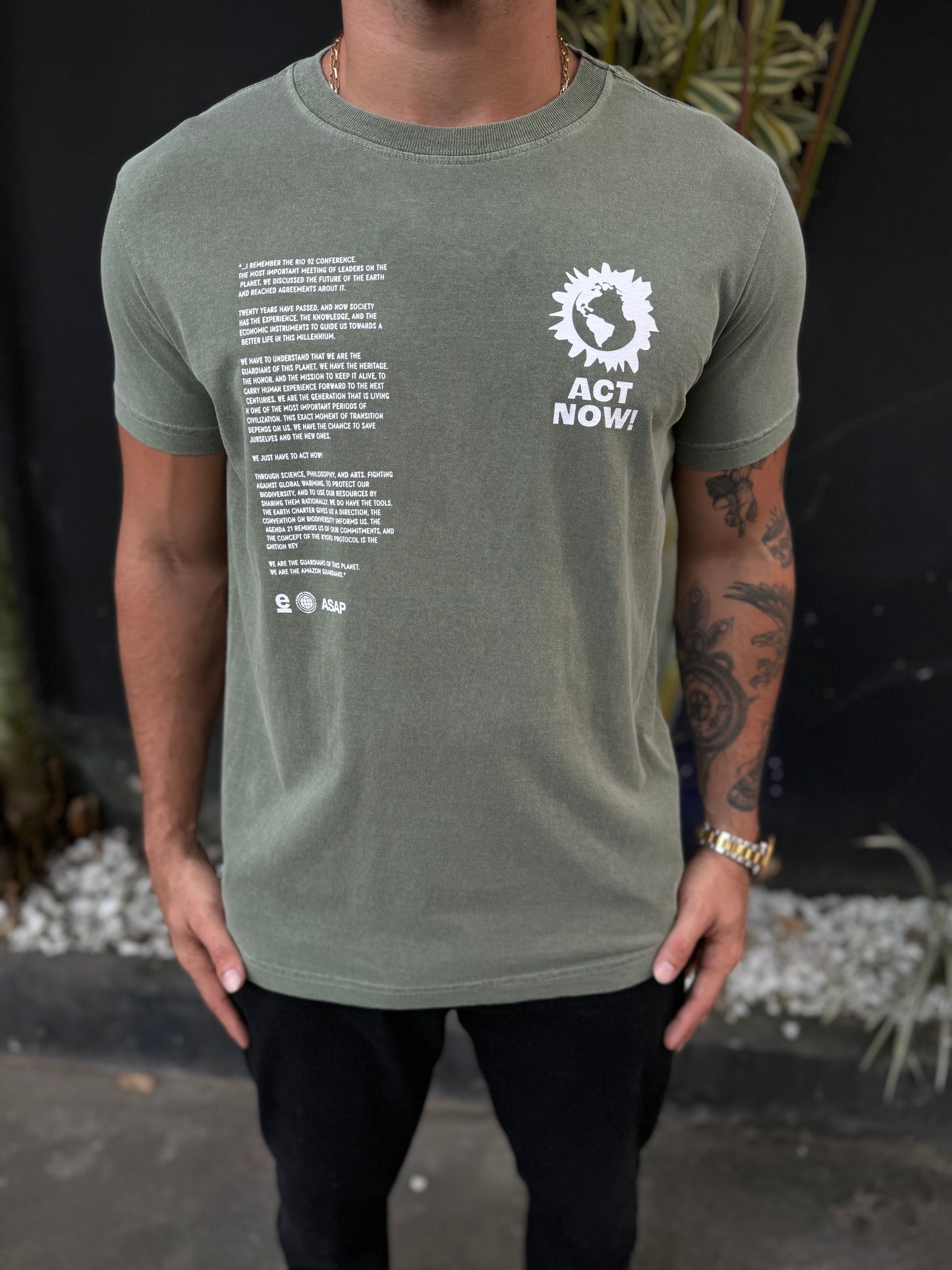 CAMISETA OSKLEN STONE- Verde