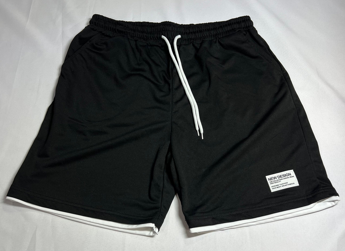 BERMUDA MOLETOM CASUAL PRETO