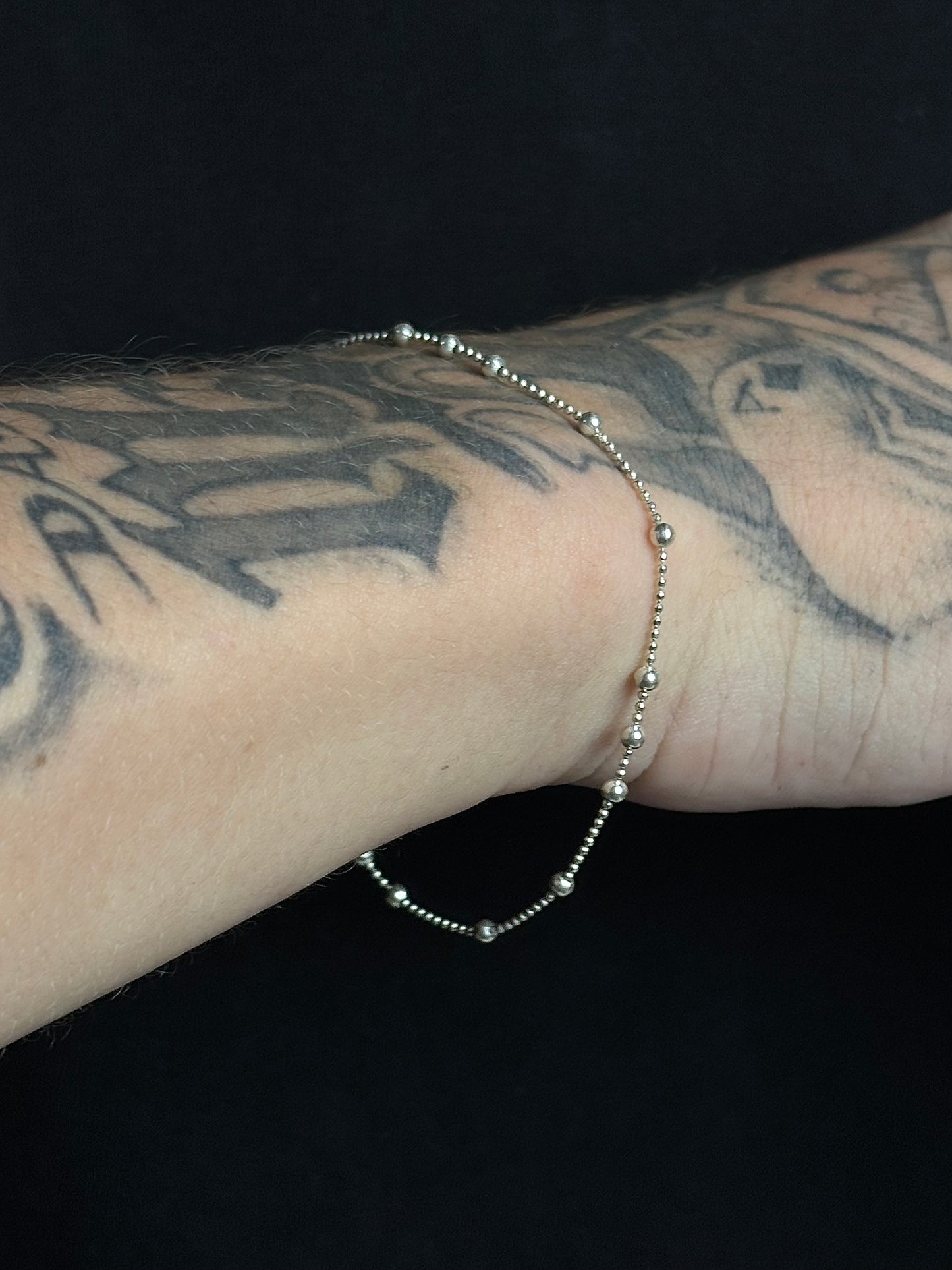 Pulseira De Prata Satélite Orbit 19.5 CM