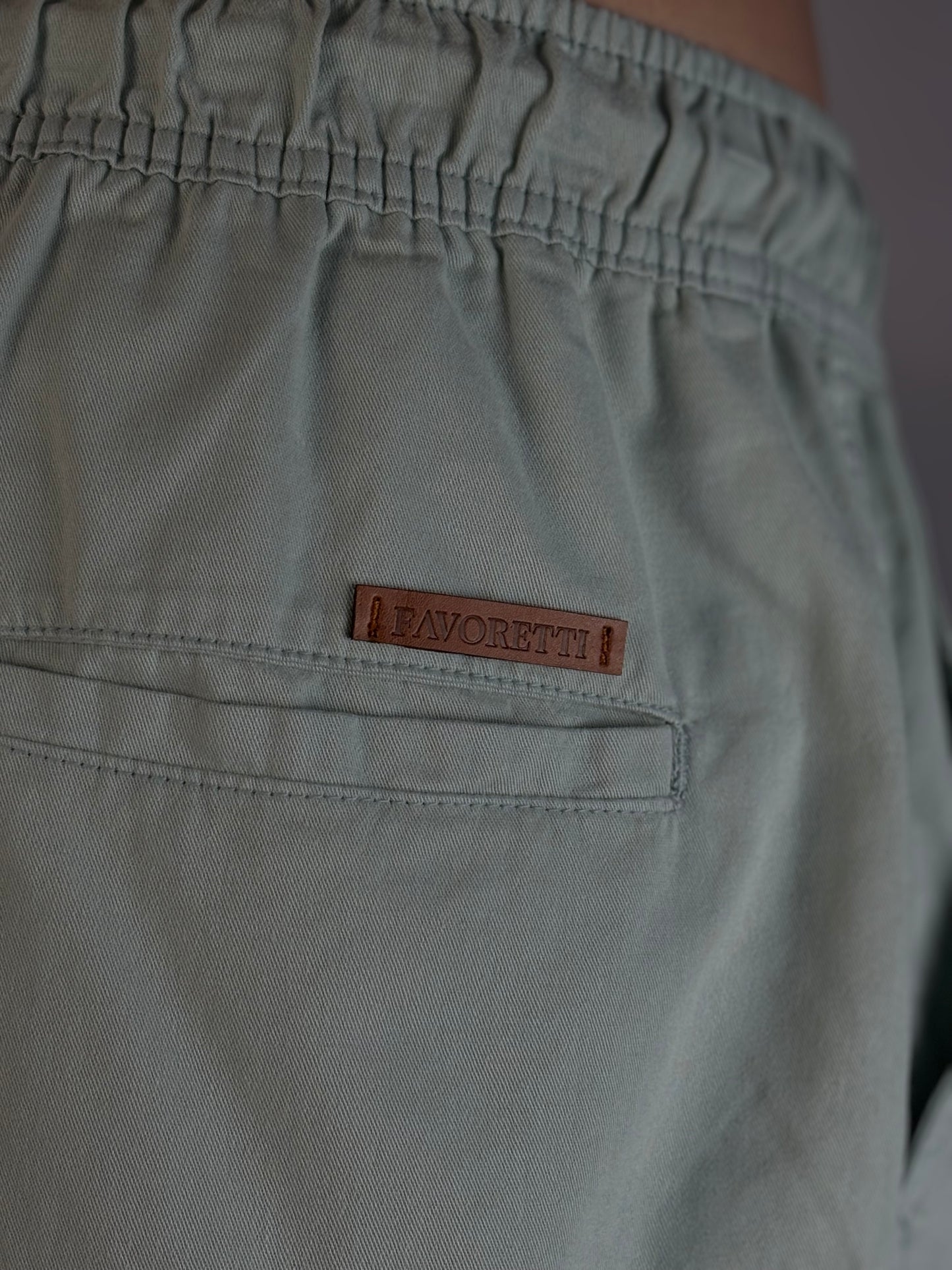 Short Casual Favoretti | Sarja Ateliê - Ice Water Green Chrystal