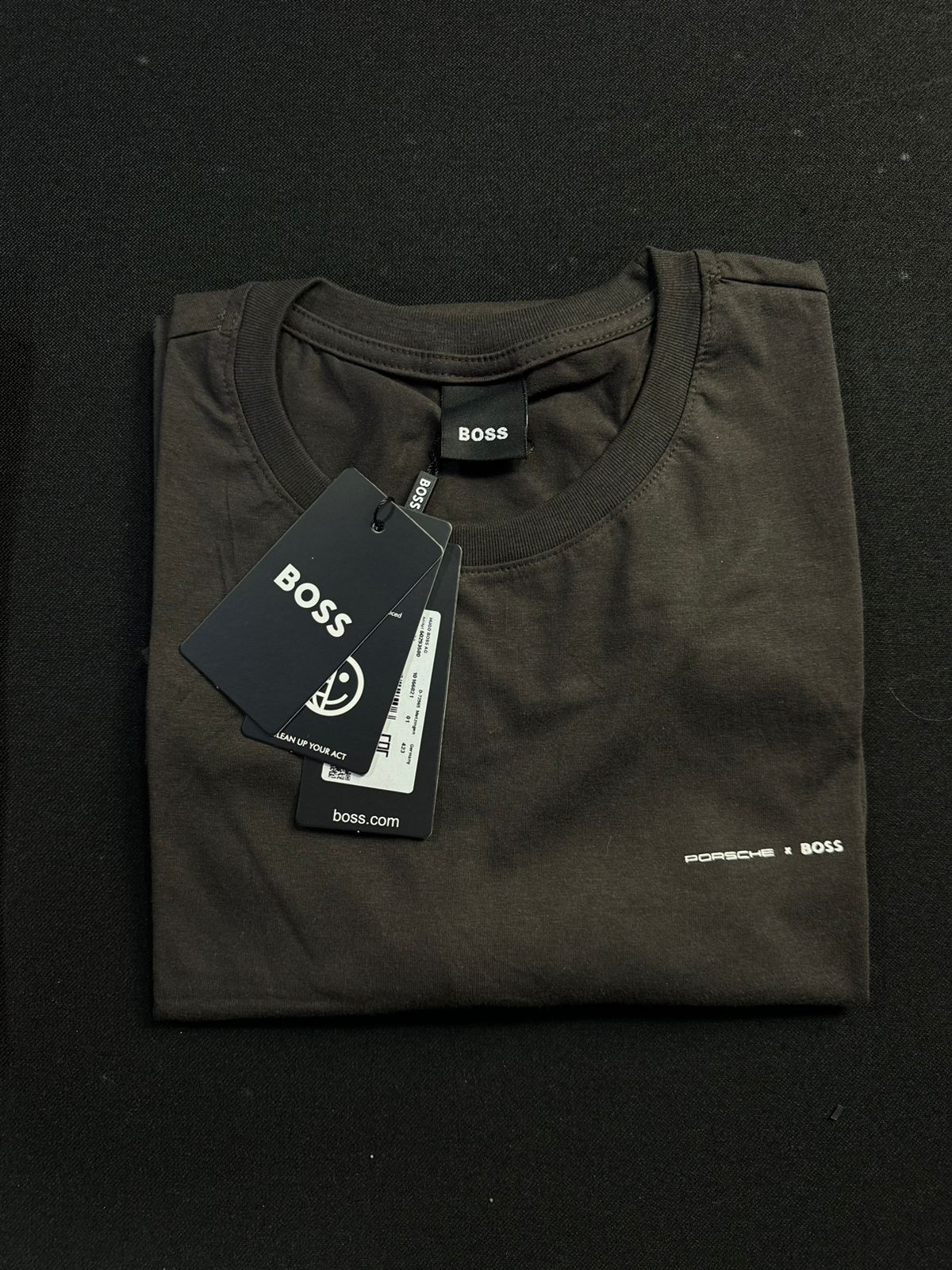 Camiseta Porshe Boss | Pima Cotton - Preto Grafite