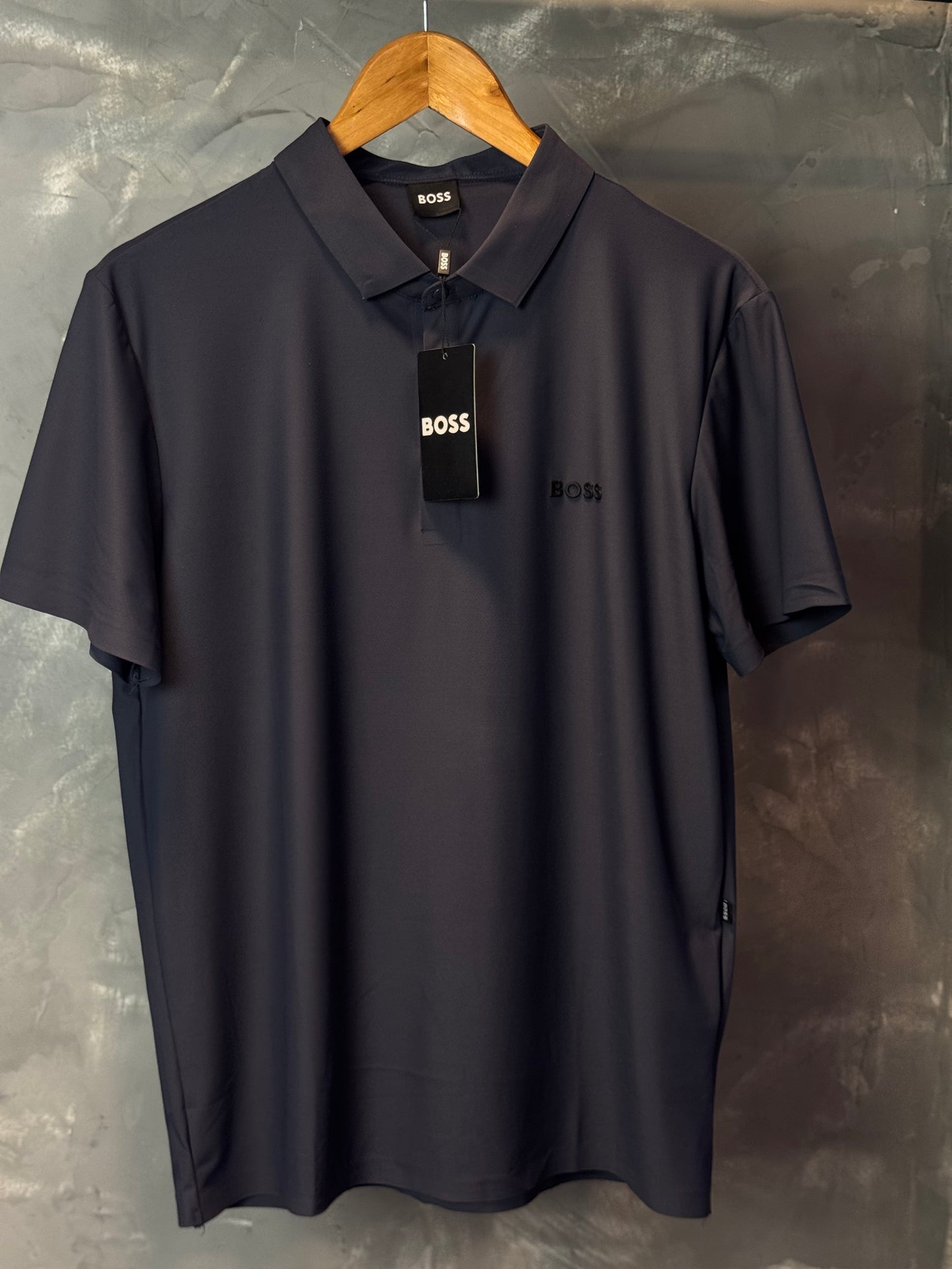 Camisa Polo Boss - Tecido Tecnológico - Grafite