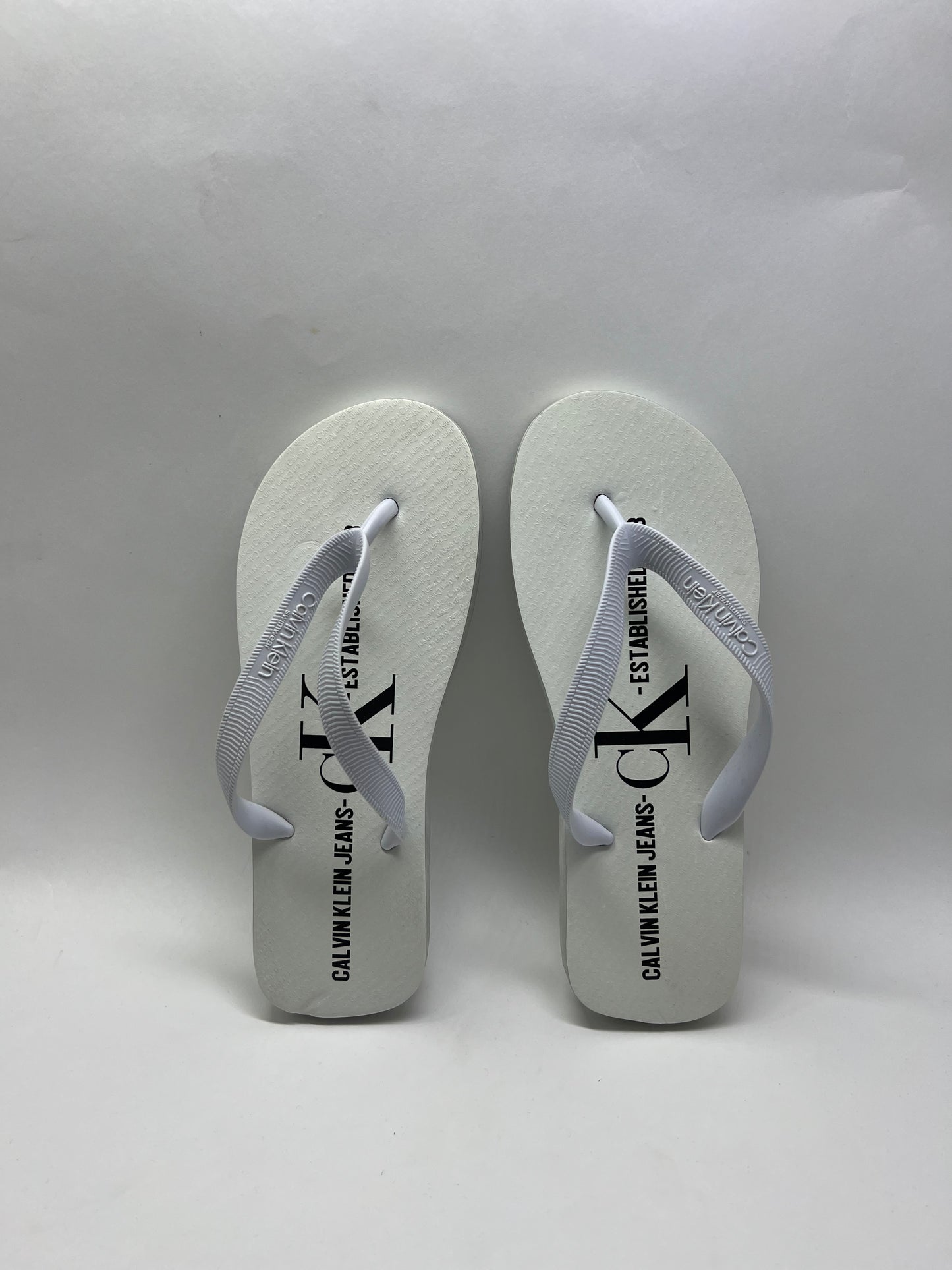 SANDÁLIA CK ESTABLISHED 1978 BRANCA