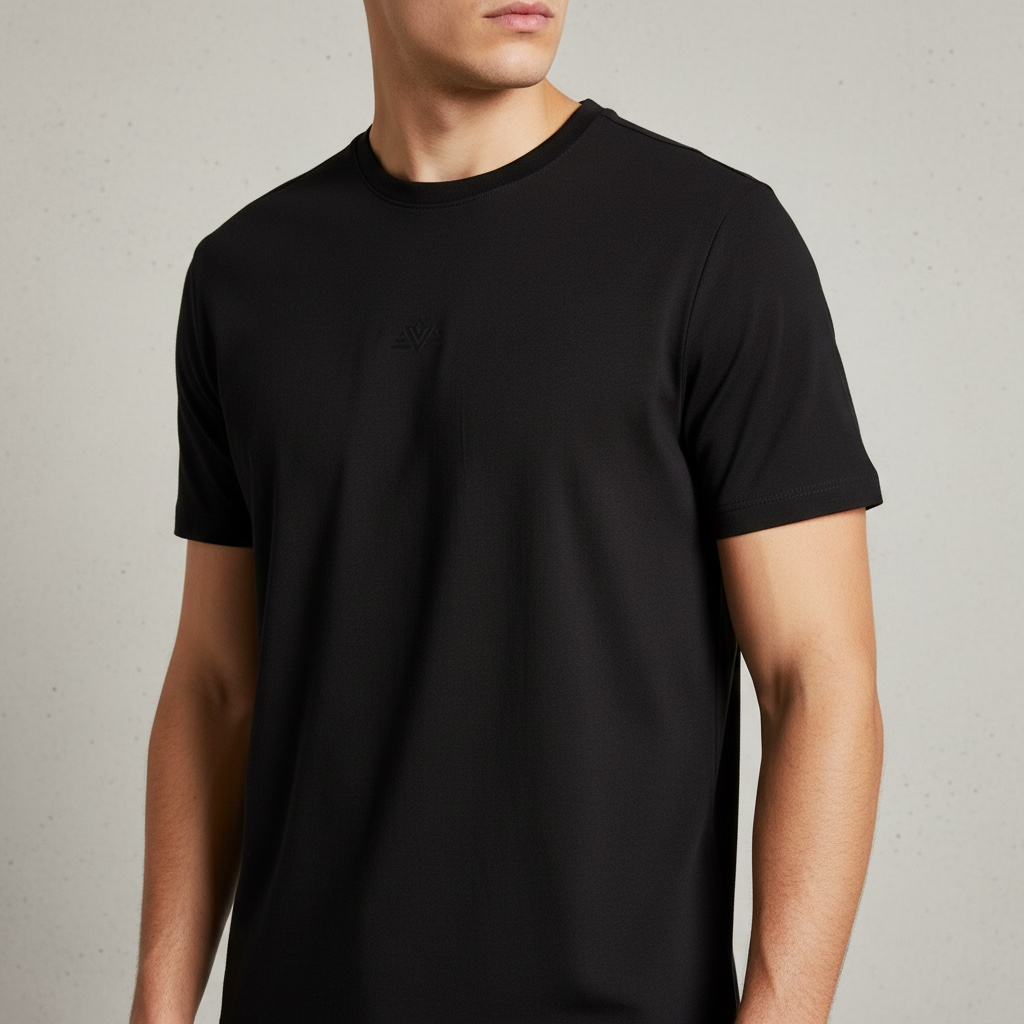 T-Shirt FAVORETTI | Classic Cotton Drop Essenza Icon - Black Onyx