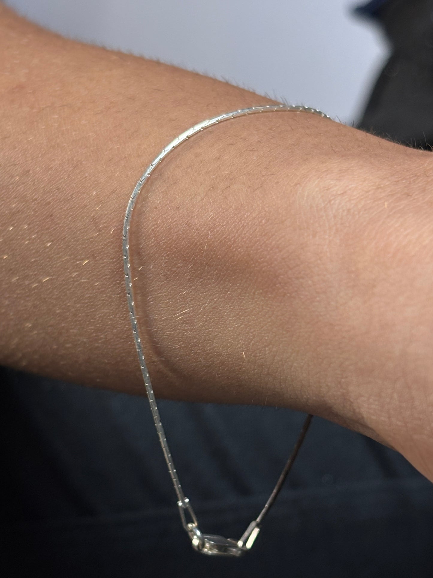 Pulseira De Prata Veneziana Slim 18,5CM