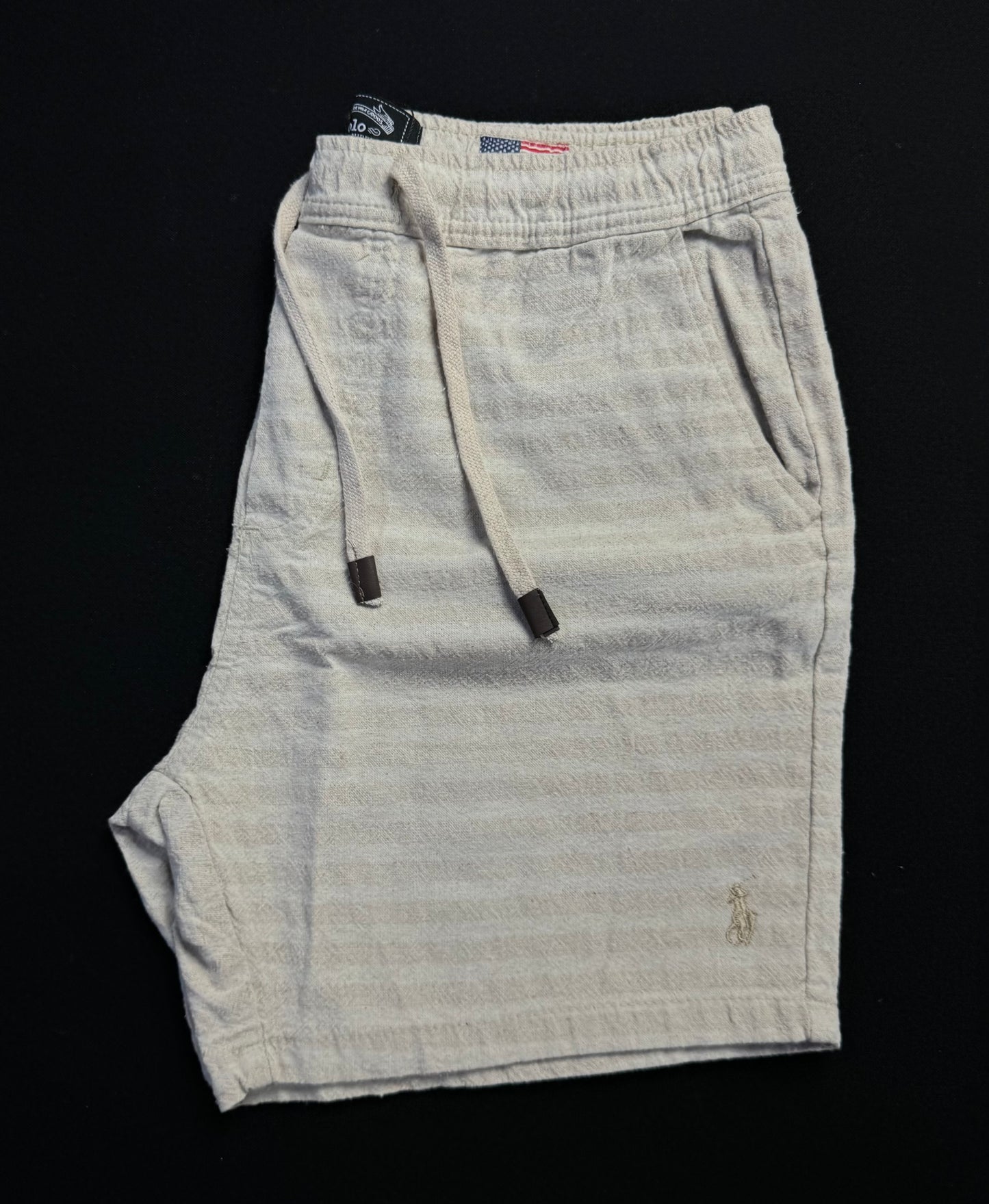 Short Casual Ralph Lauren | Linho Vibes - Listrado com creme