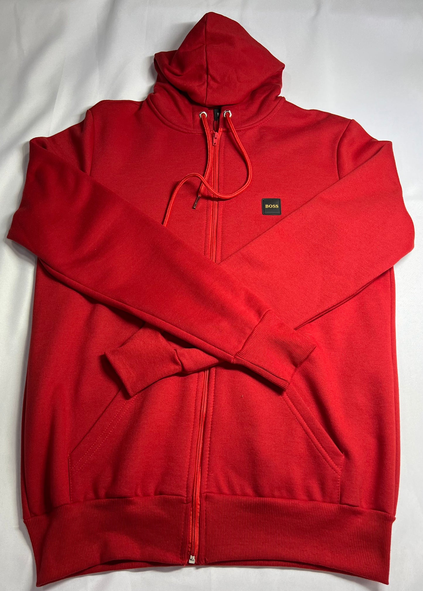 MOLETOM COM ZÍPER HUGO BOSS VERMELHO