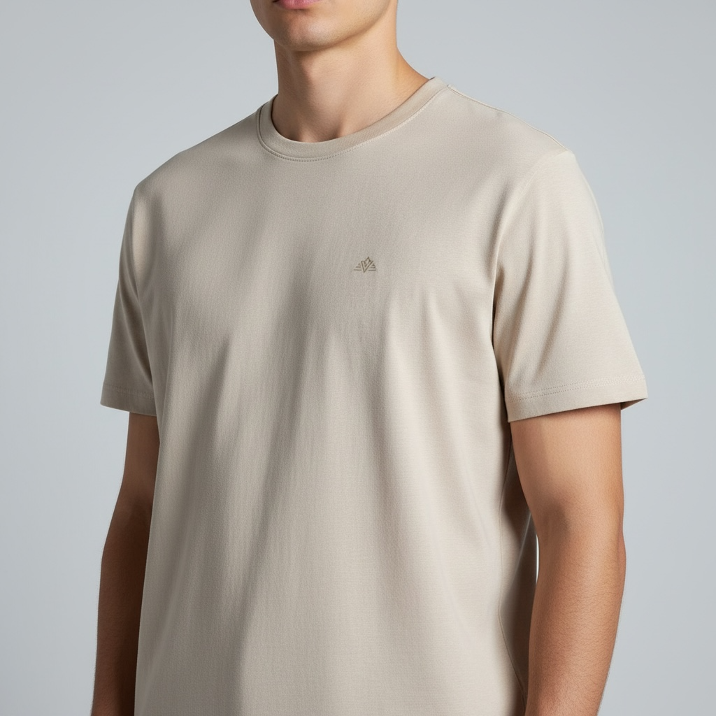 T-Shirt Favoretti | Cotton Fav - Flag Monocromática De La Crème