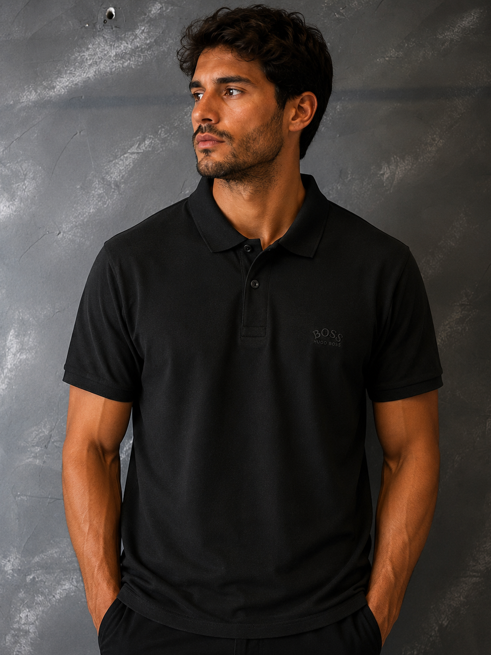 Camisa Polo Boss Preta