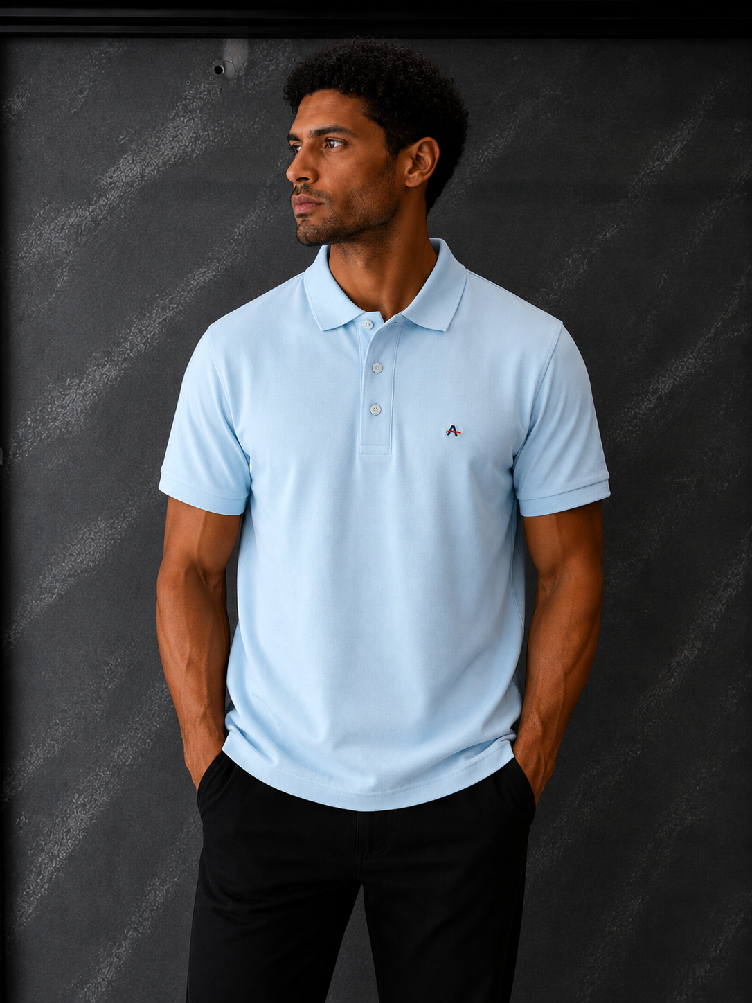 Camisa Polo Aramis Terra claro Azul claro