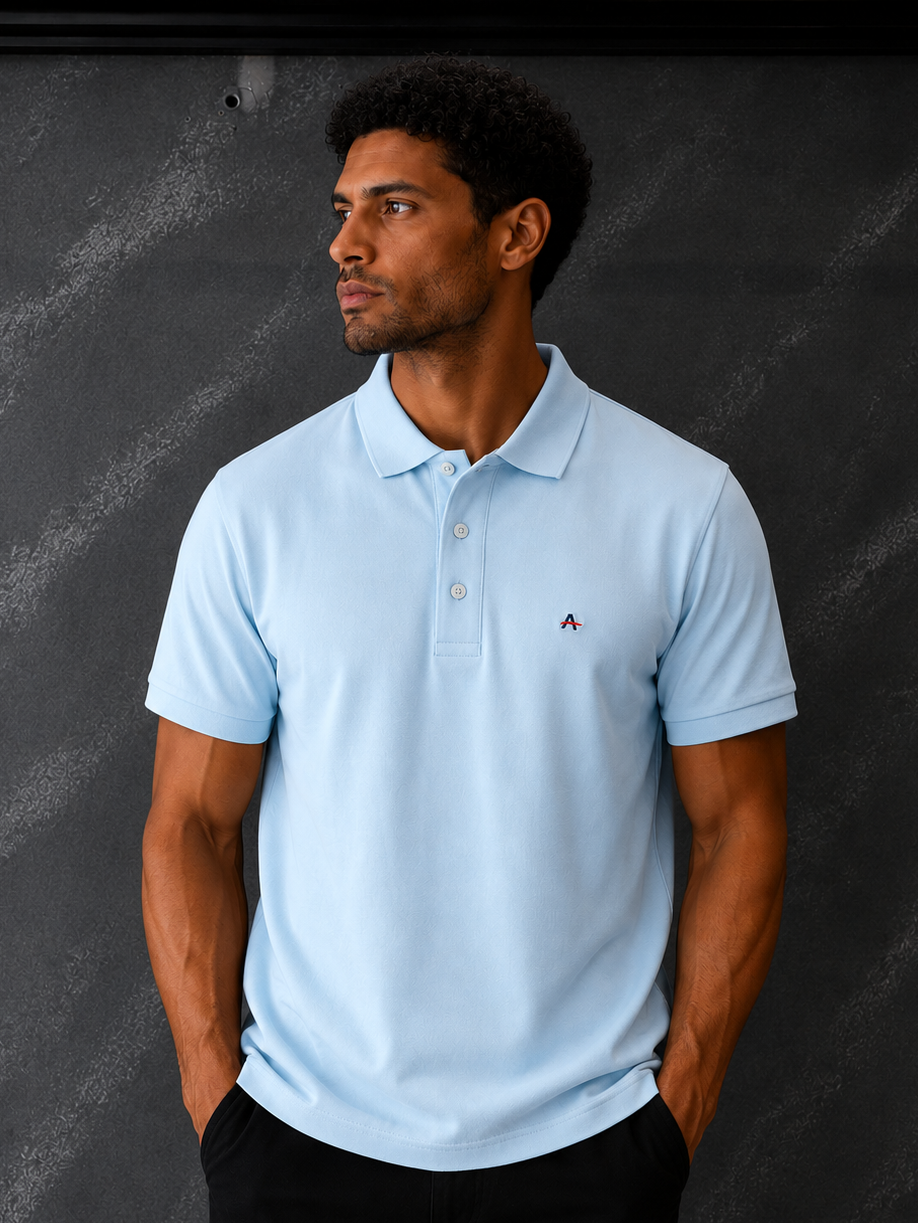 Camisa Polo Aramis Terra claro Azul claro