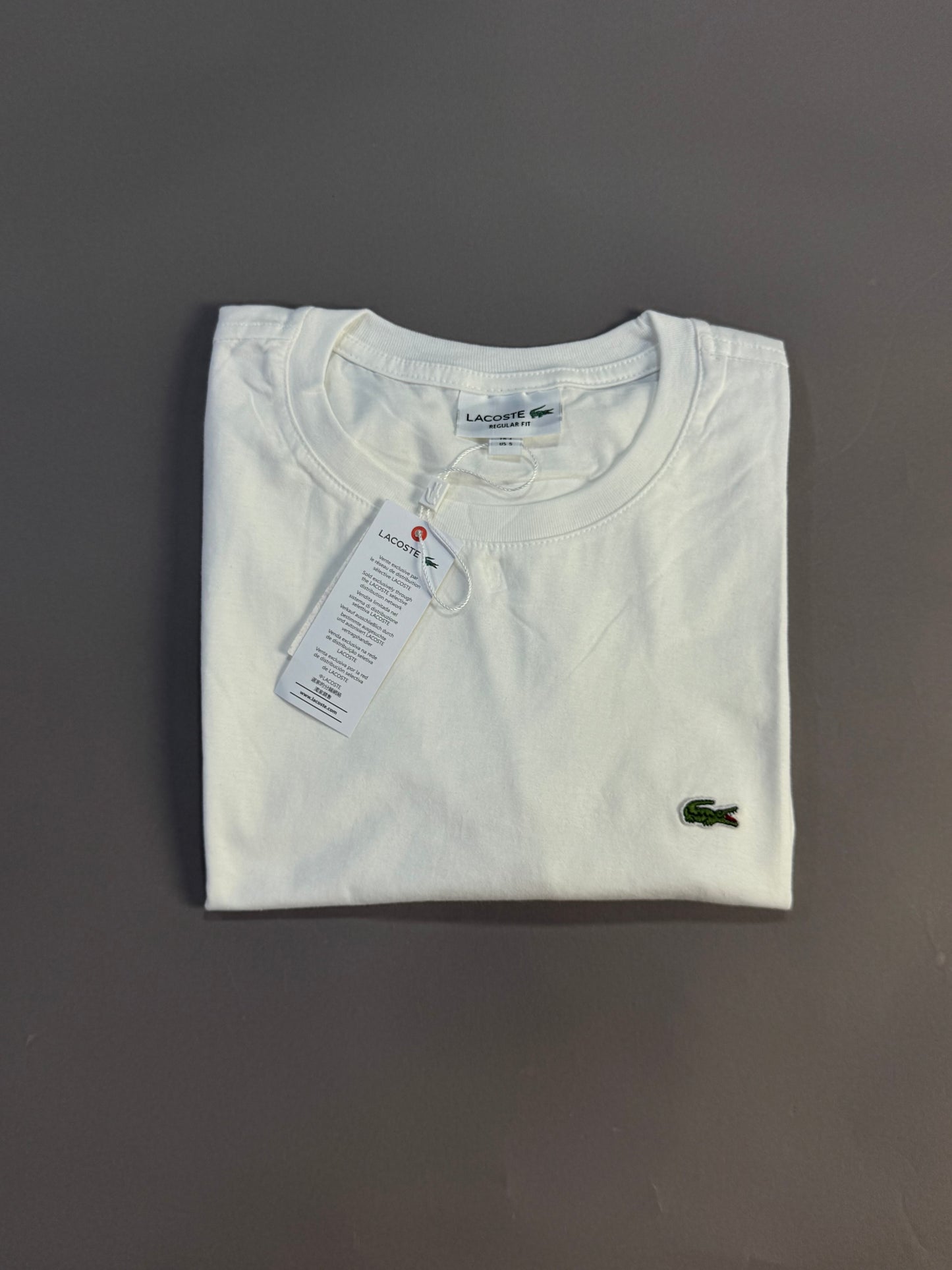T-Shirt Lacoste | Tee Genuine Cotton Tanguis Pima - Nuvem Clássica