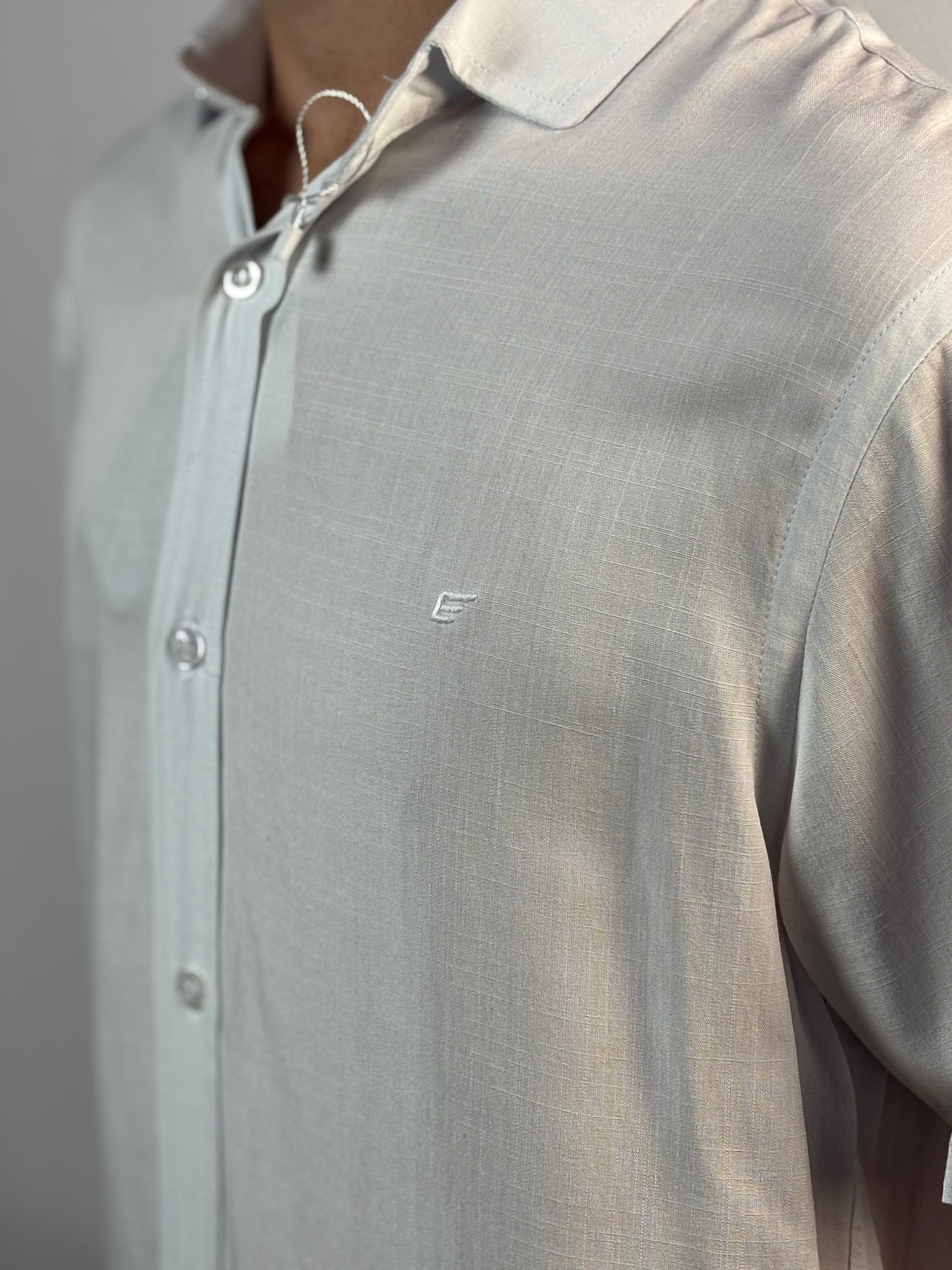 Camisa E | Casual Viscolinho - Off White