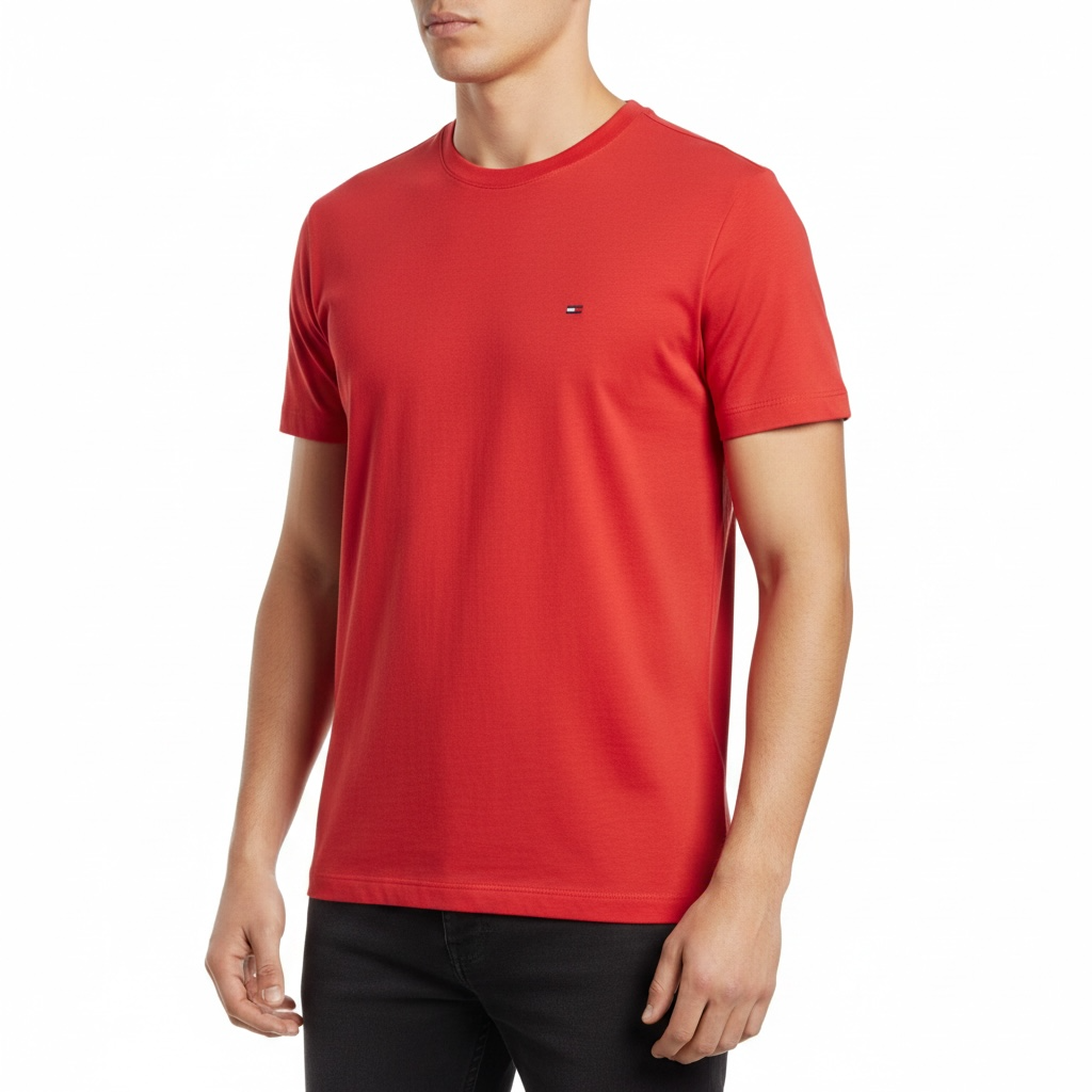 T-Shirt Tommy | Special Tee Super Cotton Pima - Flag Vermelho Ferrari