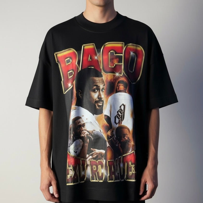 Camiseta Oversized | +71 Baco | Preta