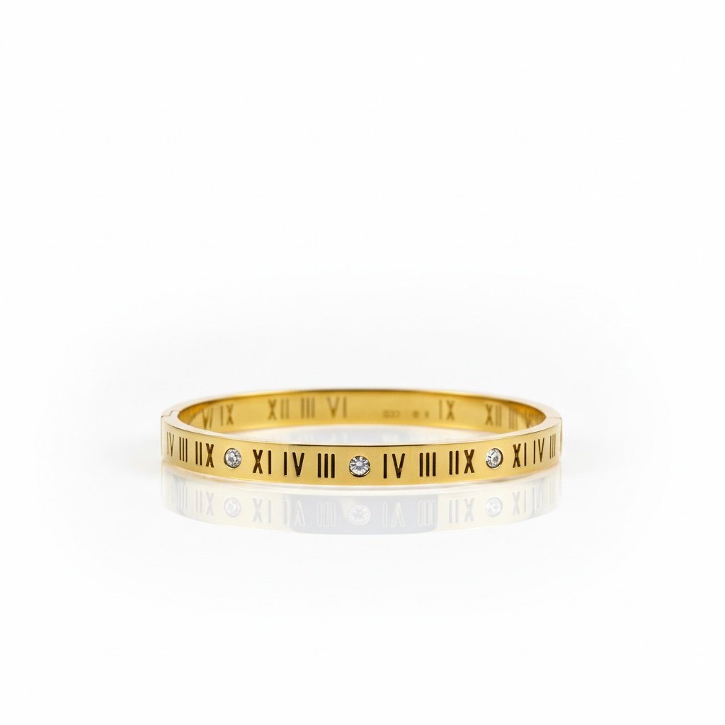Bracelete Romano | Iconic Luxury 2 anos de garantia - Gold Steel