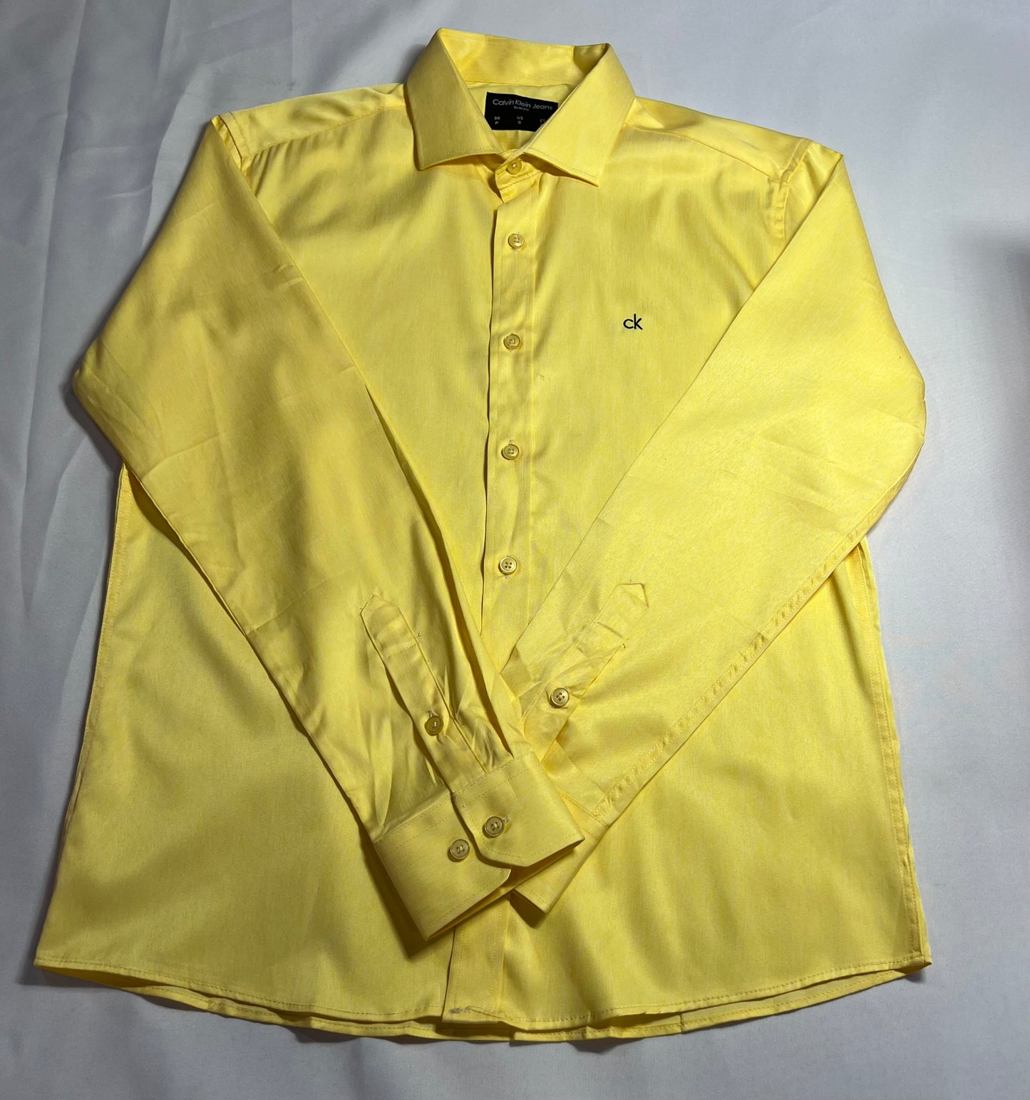 CAMISA SOCIAL CK AMARELA