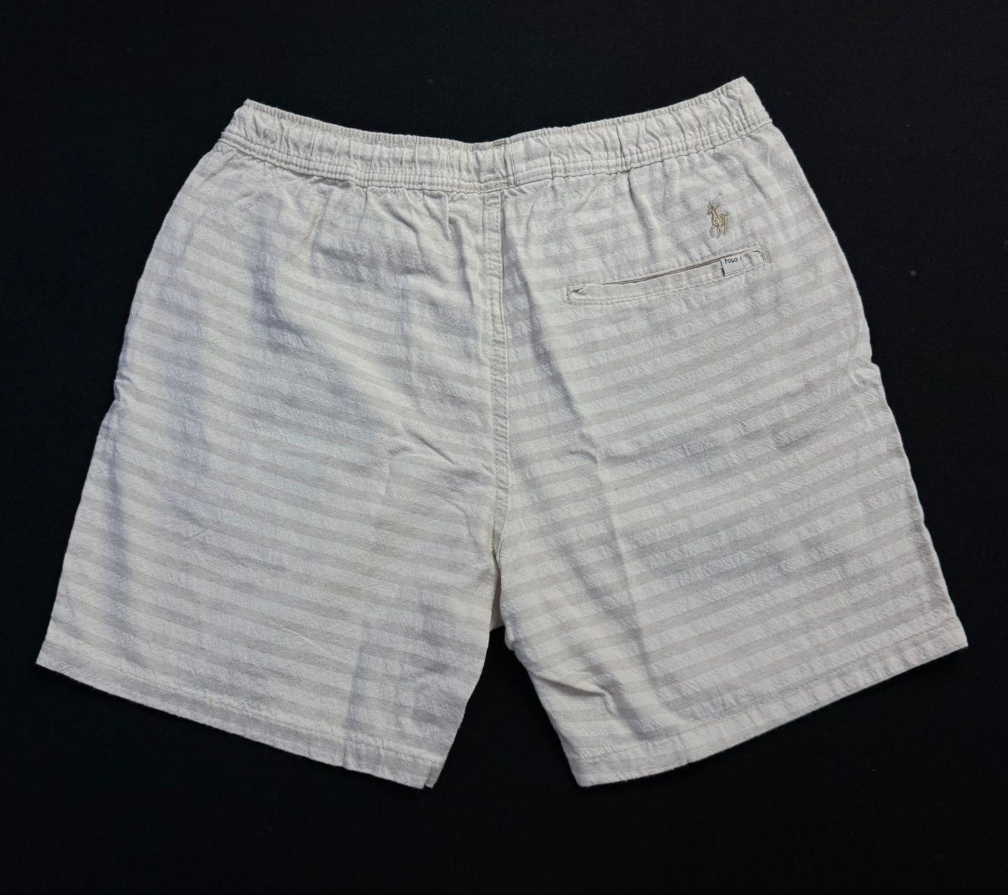 Short Casual Ralph Lauren | Linho Vibes - Listrado com cinza
