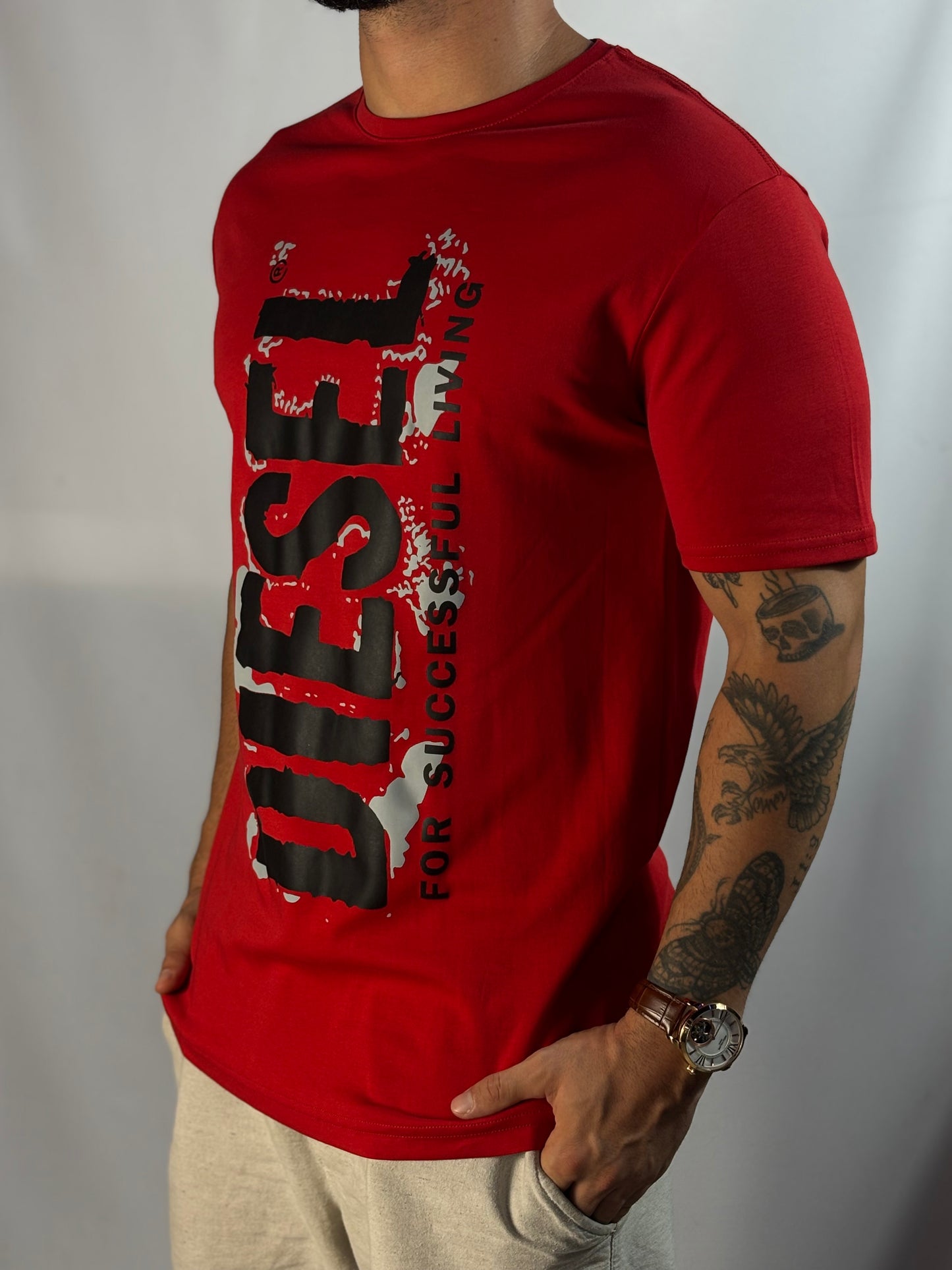 T-Shirt Diesel | Pima Cotton - Red Scarlet