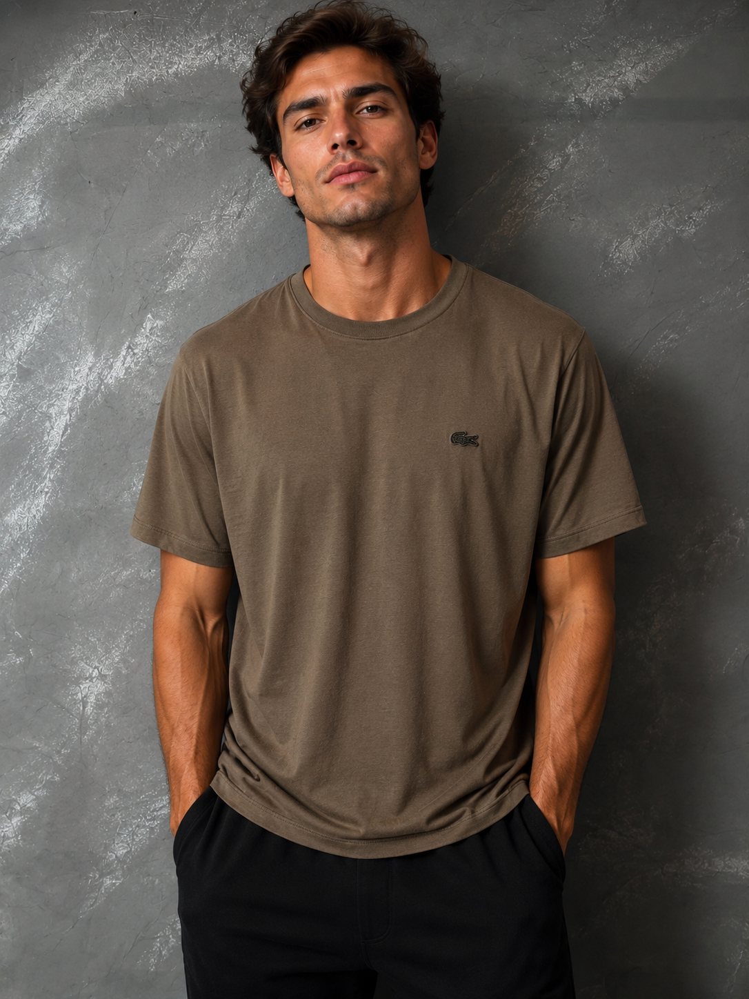 T-Shirt Lacoste | Tee Genuine Cotton Tanguis Pima - Marrom