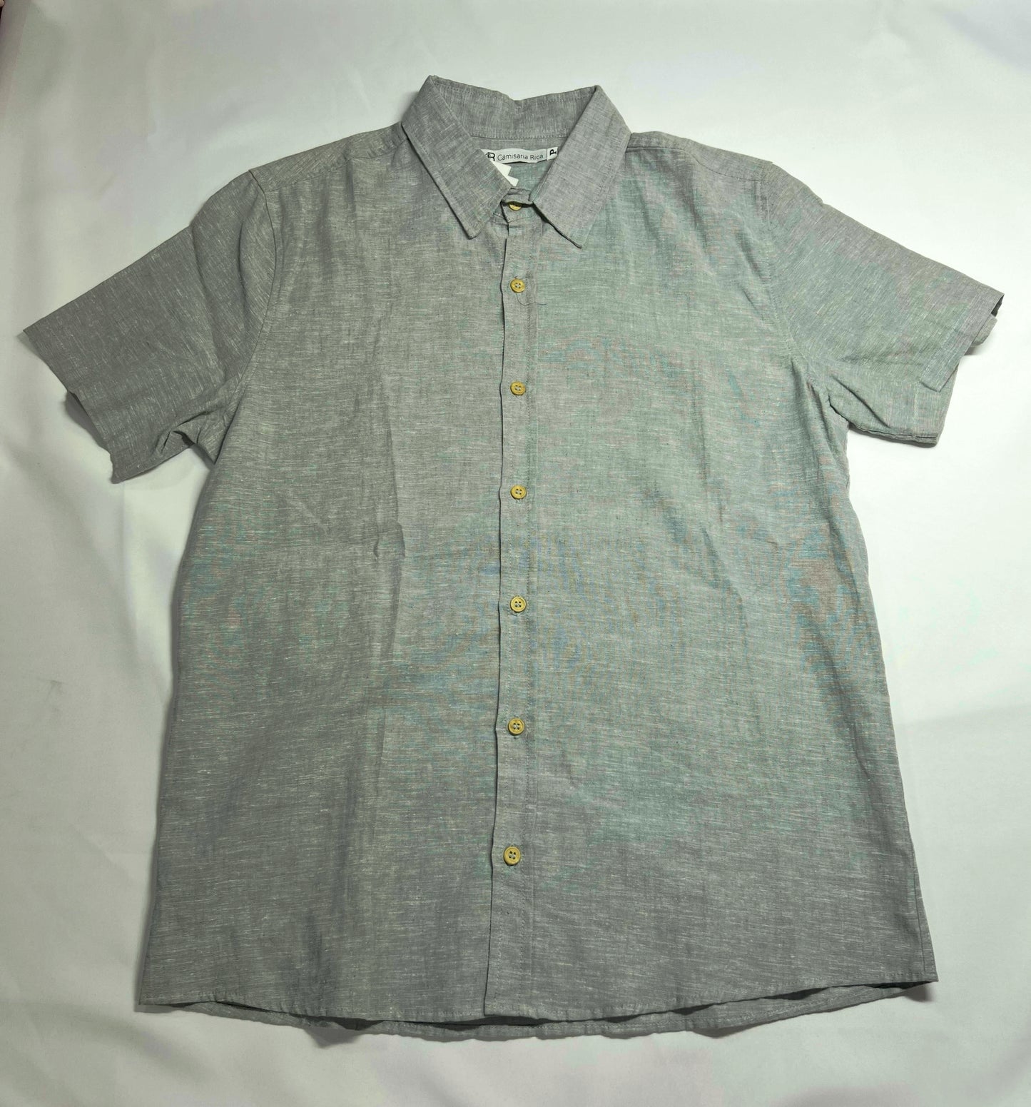 CAMISA DE BOTÃO BÁSICA CINZA