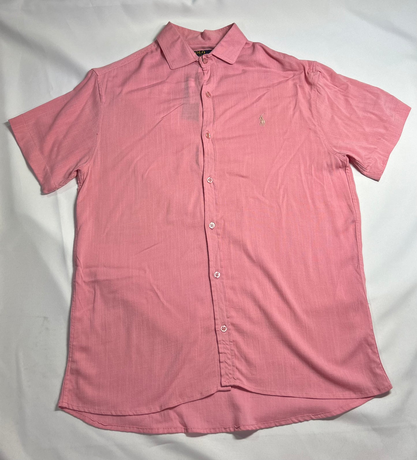 CAMISA DE BOTÃO VISCOLINHO RALPH ROSA