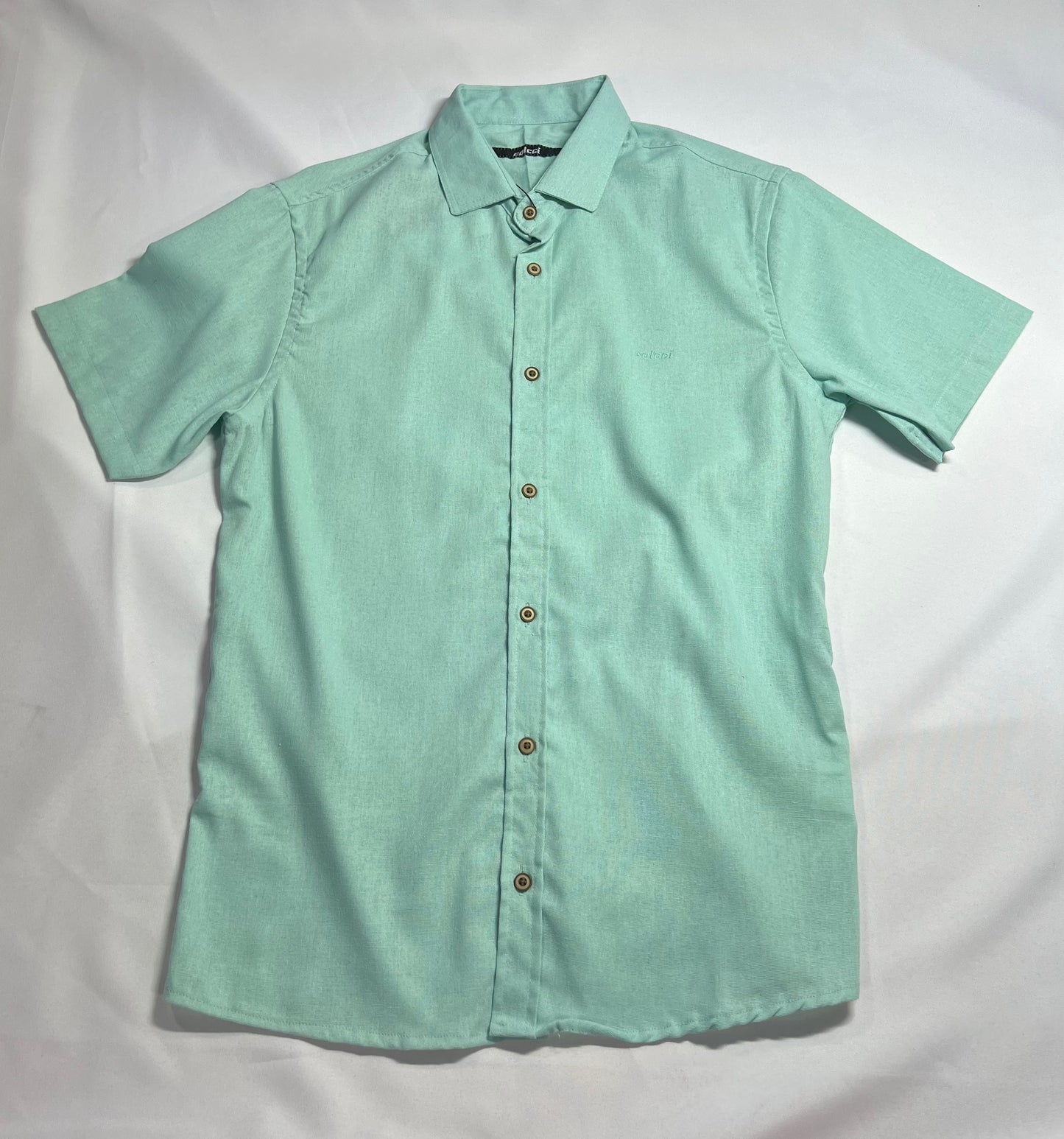 CAMISA DE BOTÃO CCI LINHO VERDE ÁGUA