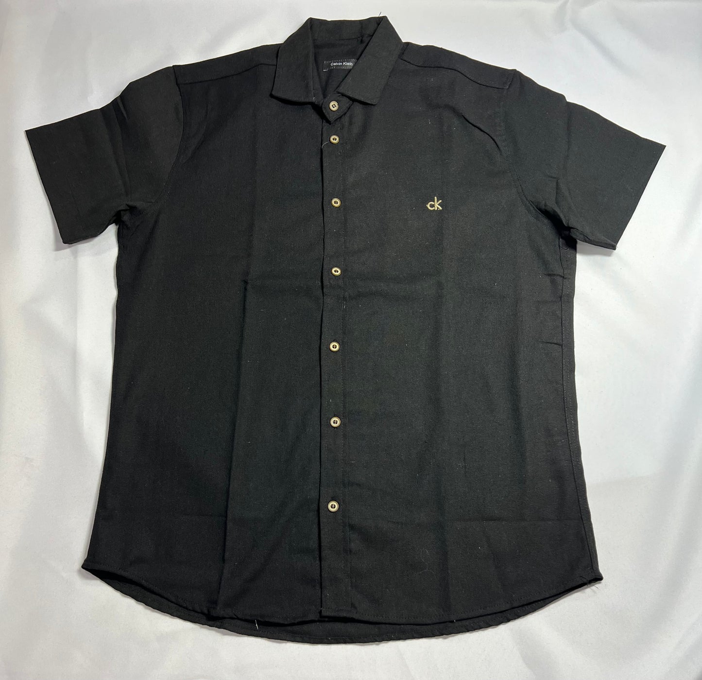 CAMISA DE BOTÃO LINHO X PRETA