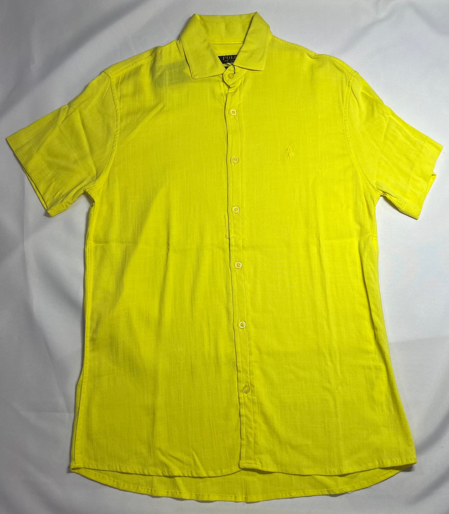 CAMISA DE BOTÃO VISCOLINHO RALPH AMARELA