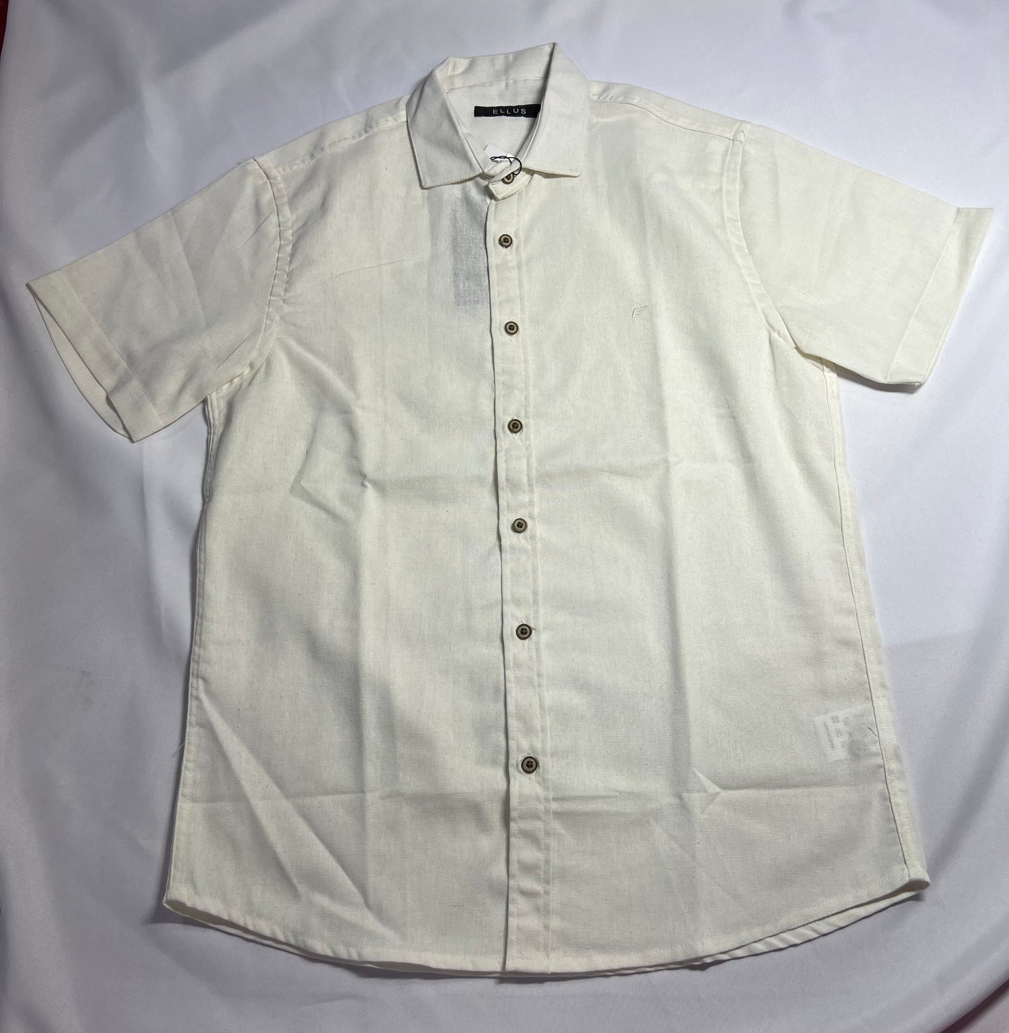 CAMISA DE BOTÃO LINHO E AREIA