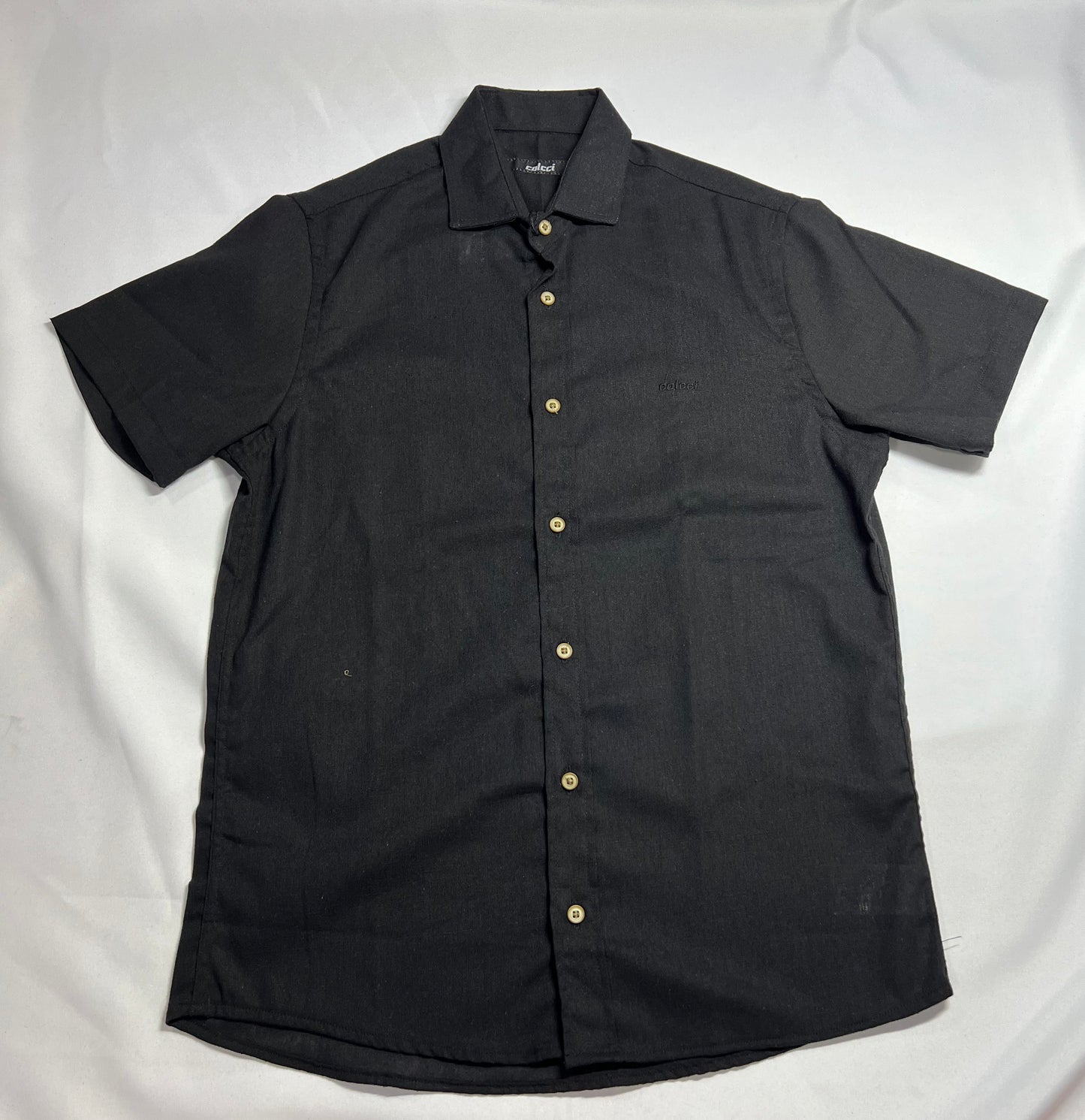 CAMISA DE BOTÃO LINHO CCI PRETA