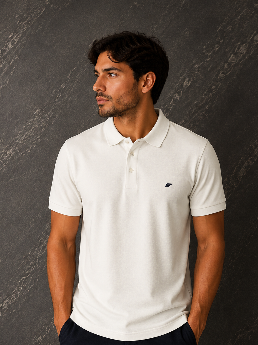 Camisa Polo Ellus Off White