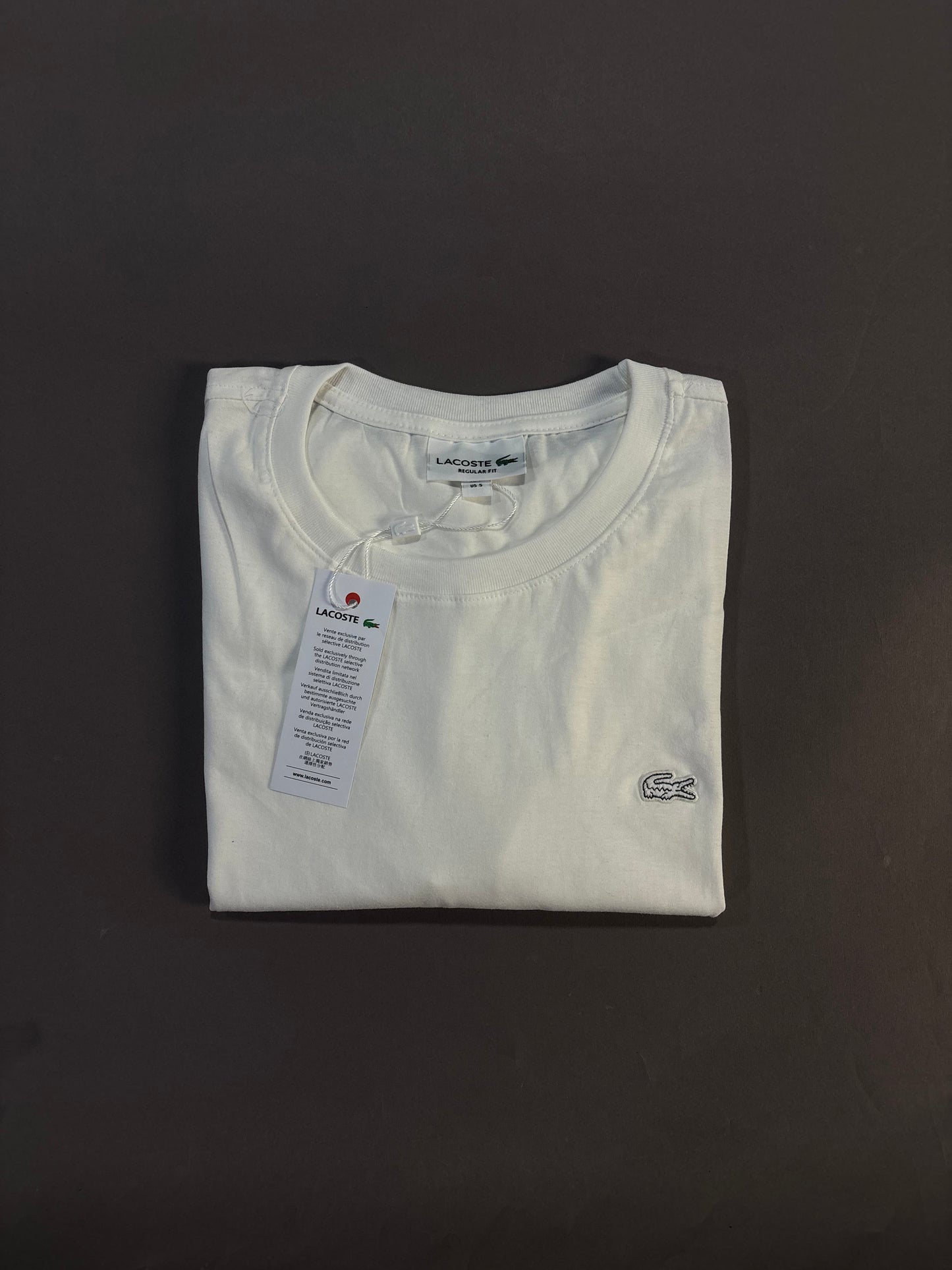 T-Shirt Lacoste | Tee Genuine Cotton Tanguis Pima - Nuvem Monocromática