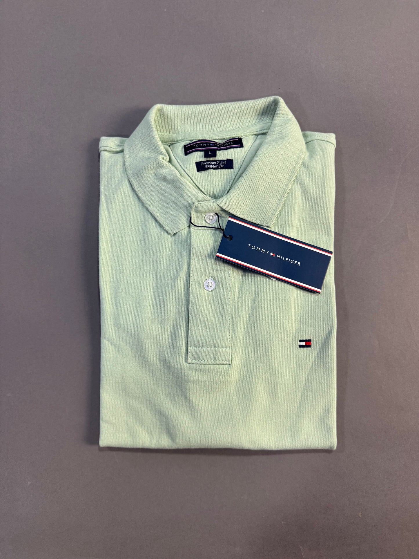 Camisa Polo Tommy Hilfiger | Piquet - Hortelã