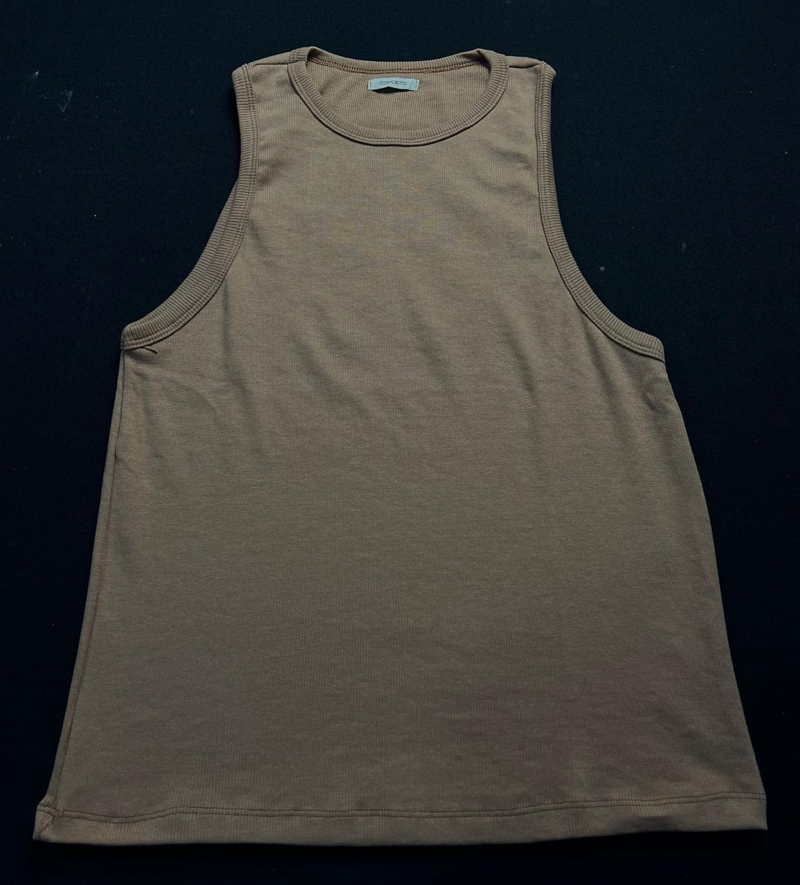 Regata Conceito | Ribbed Fit Tank Canelada - Light Brown