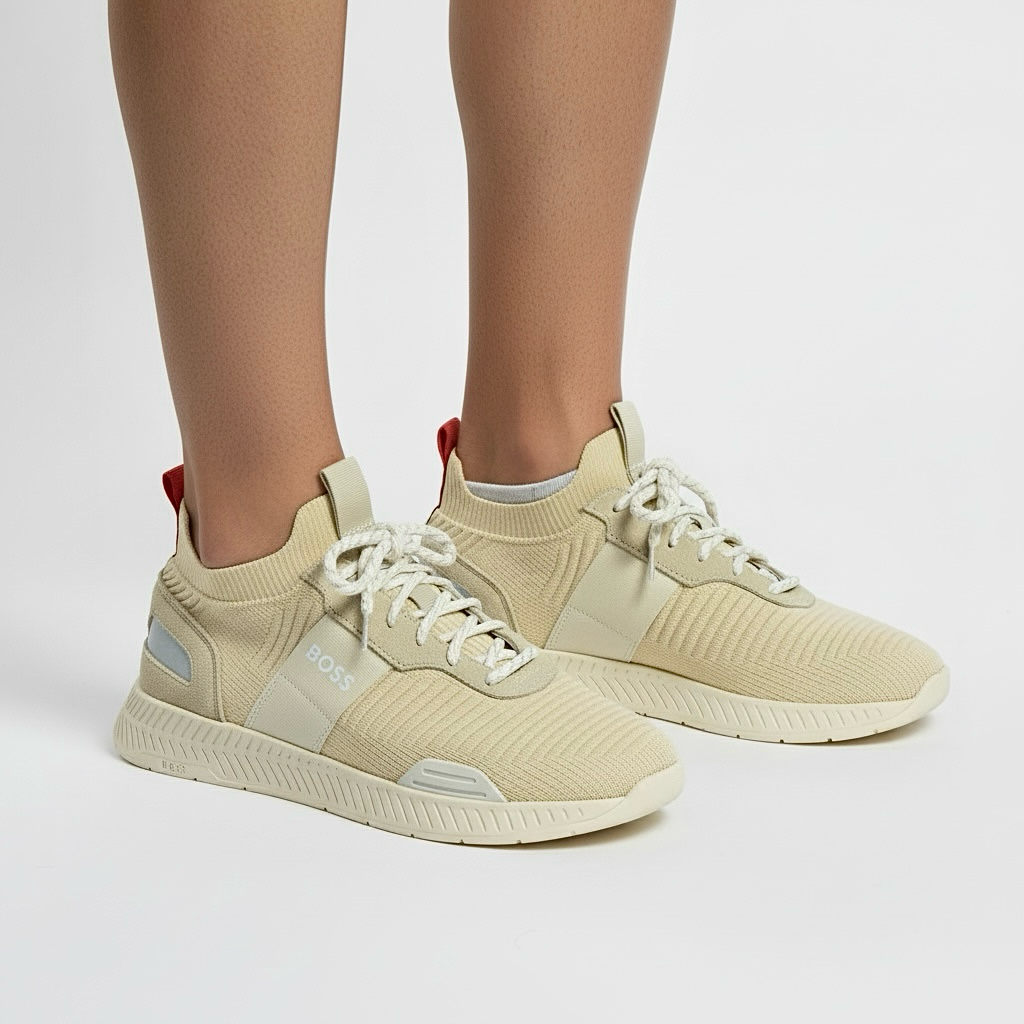 Tênis Boss Tittanium | Sport Casual Premium Knit – Desert Beige