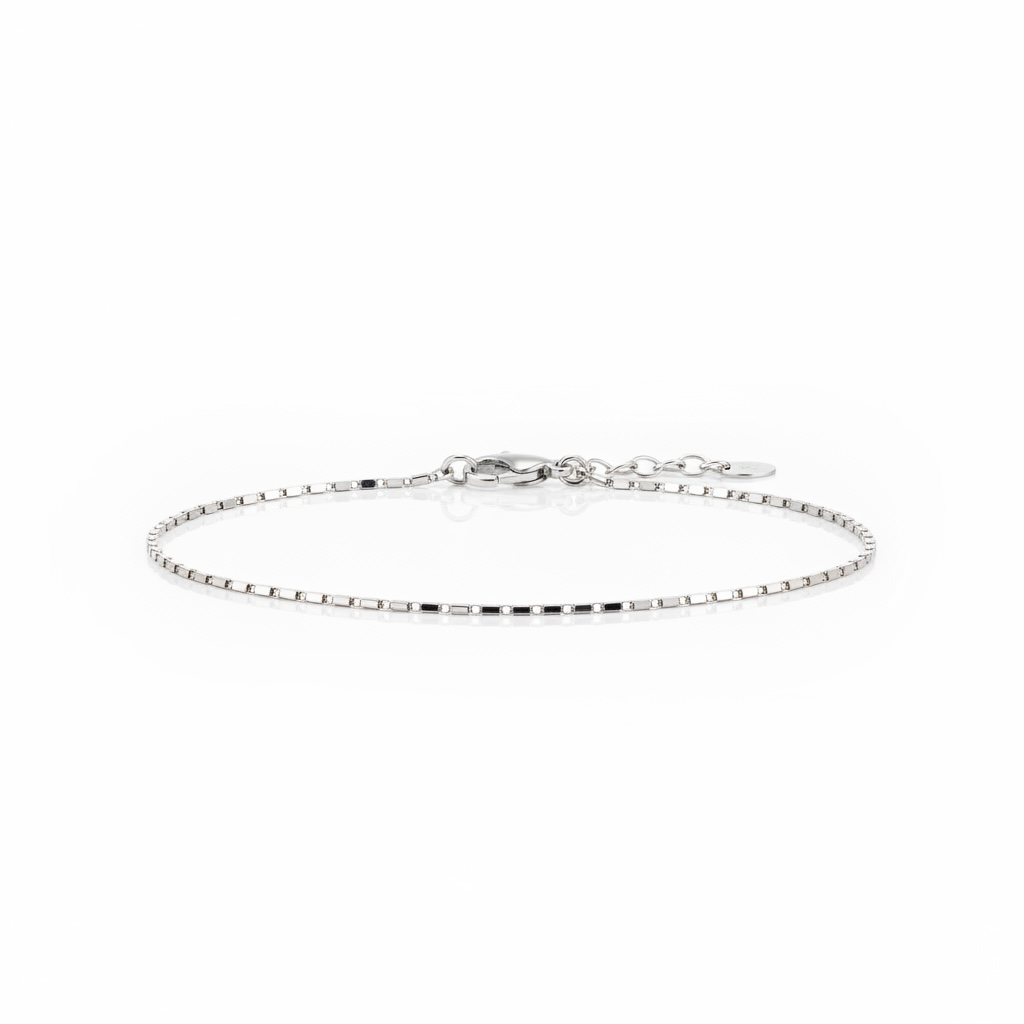 Pulseira De Prata Tijolinho Cartier 19CM